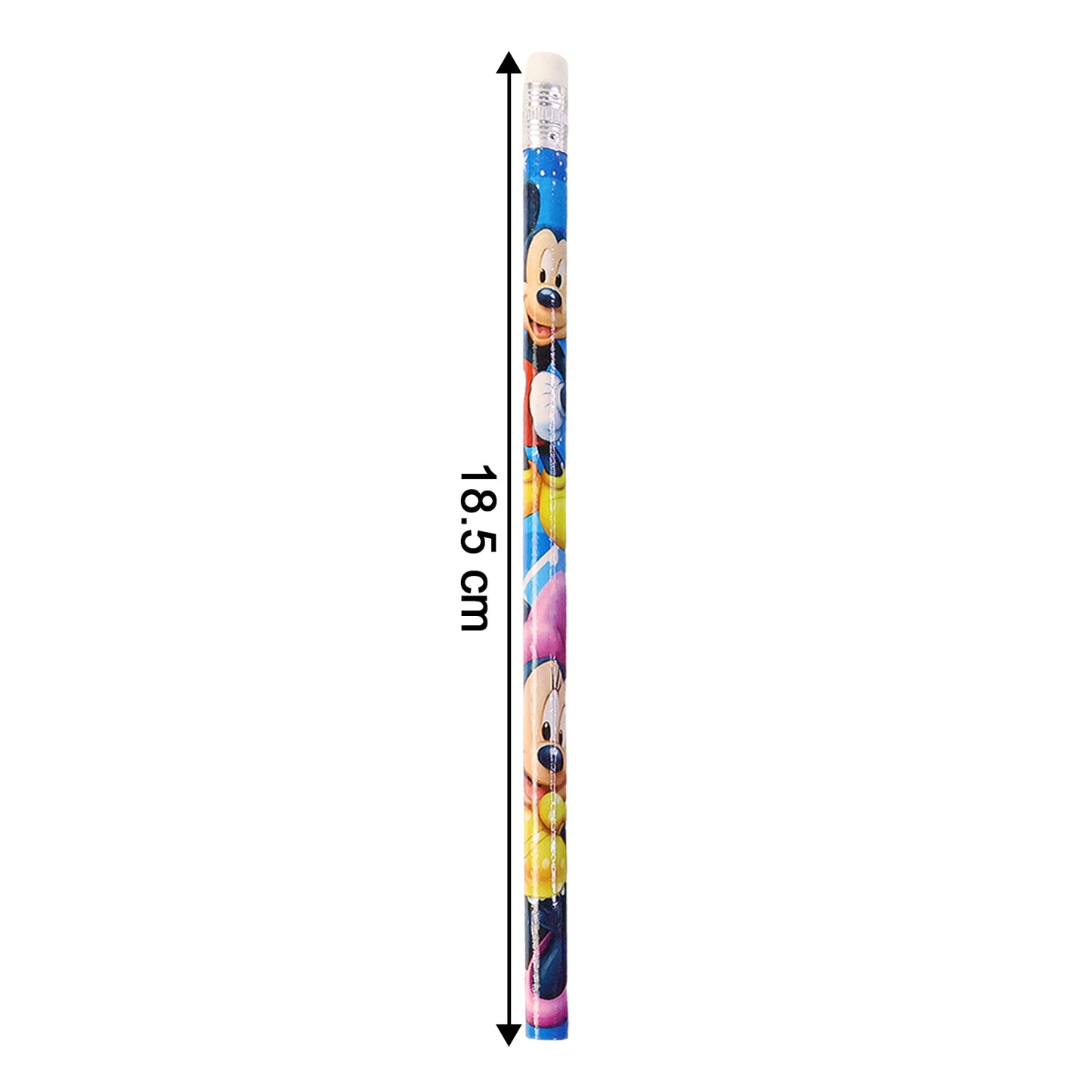 12 Pencils with Cartoon Prints & Eraser Tips - Kids' Stationery Set - Happy Price - Image 5