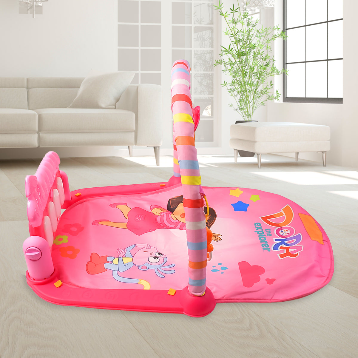 2in1 Baby Kick And Play Piano Gym Mat Fitness Rack (1 Set) - Happy Price - Image 4