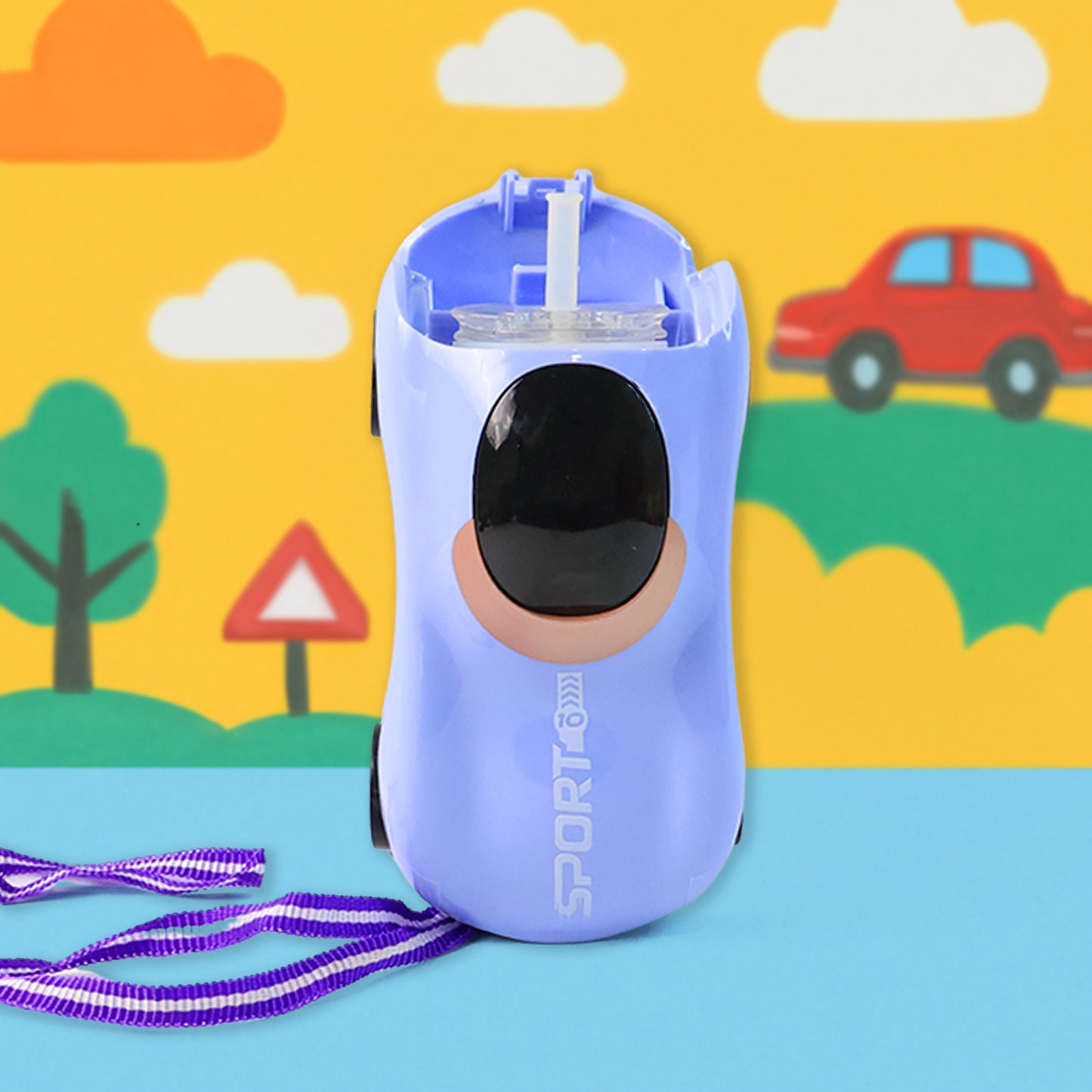 Car Shape Water Bottle With Built-in Straw 280ml (1 Pc) - Happy Price - Image 6