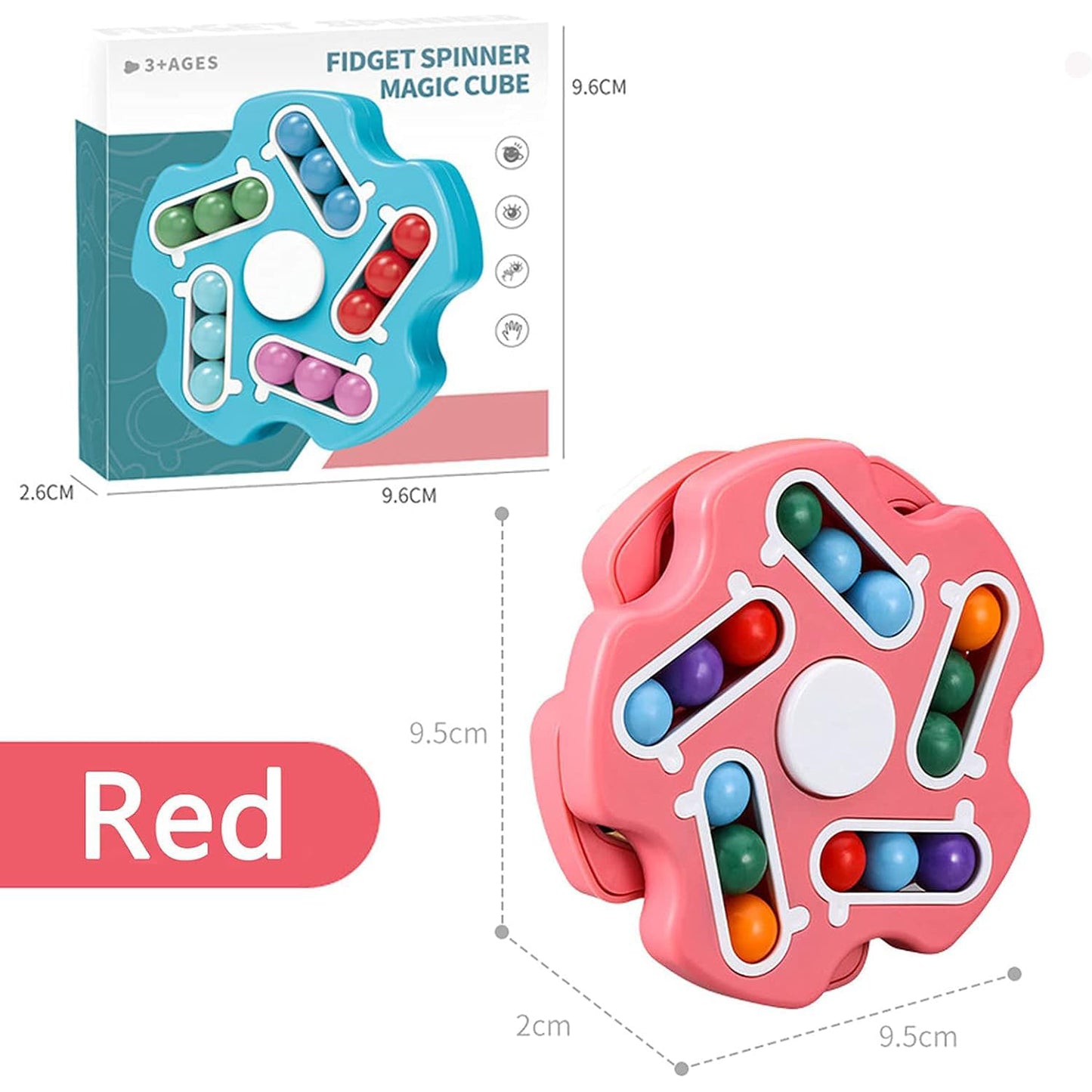 Multi-Track Fidget Spinner Puzzle Toy for Focus & Stress Relief - 1 Pc - Great Price - Image 4