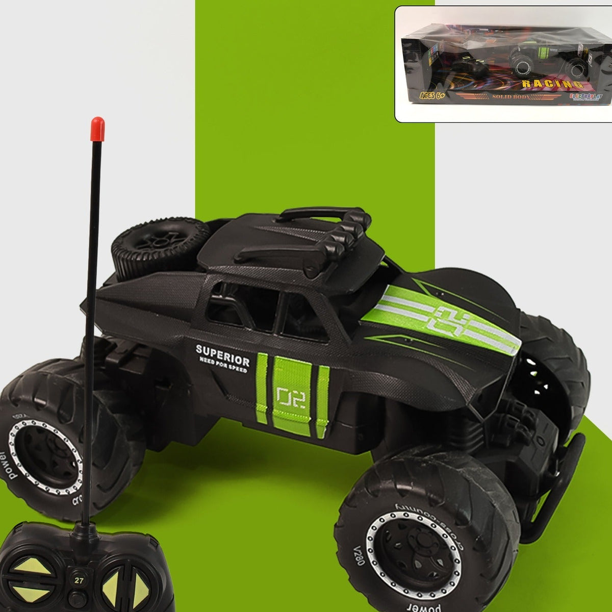 Electroplay Remote Control Monster Truck Toy - 4WD Style RC Car with Oversized Tires for Kids (1 Set) - Great Price - Image 1