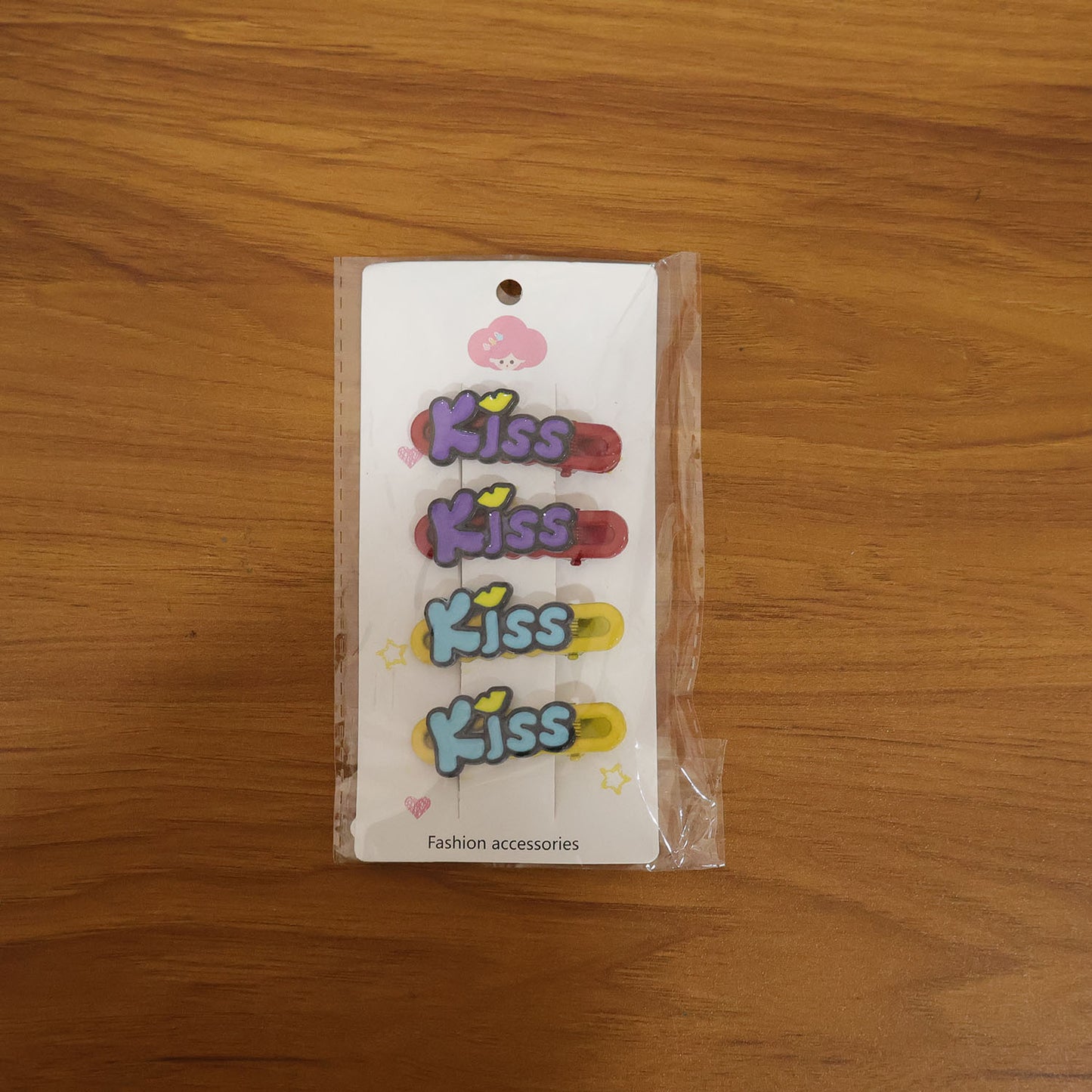 Decorative Kiss Text Hair Clips - Pack of 4 - Happy Price - Image 7
