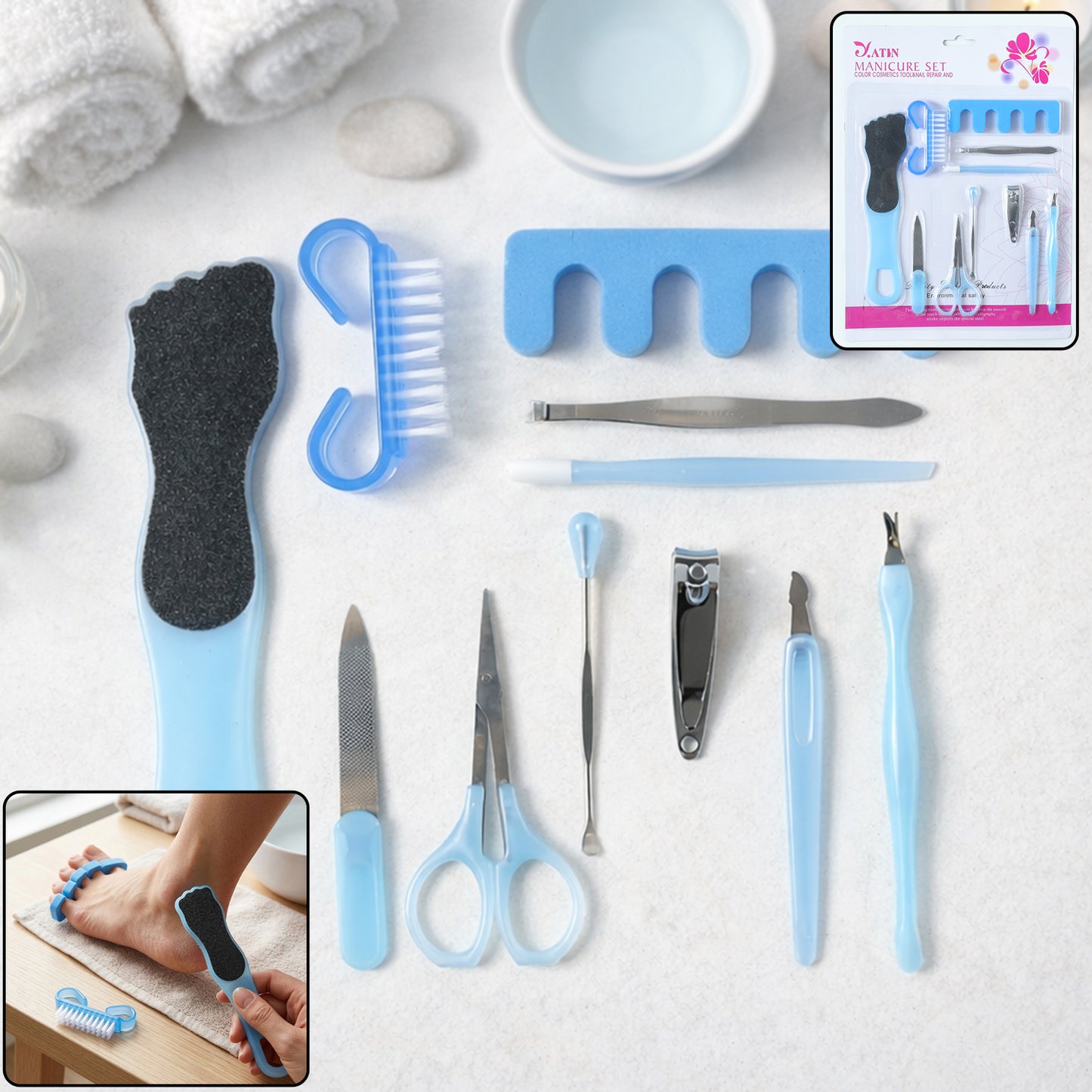 11 Piece Personal Grooming Kit for Manicure Pedicure - Complete Nail Care Set (1 Set) - Great Price - Image 2