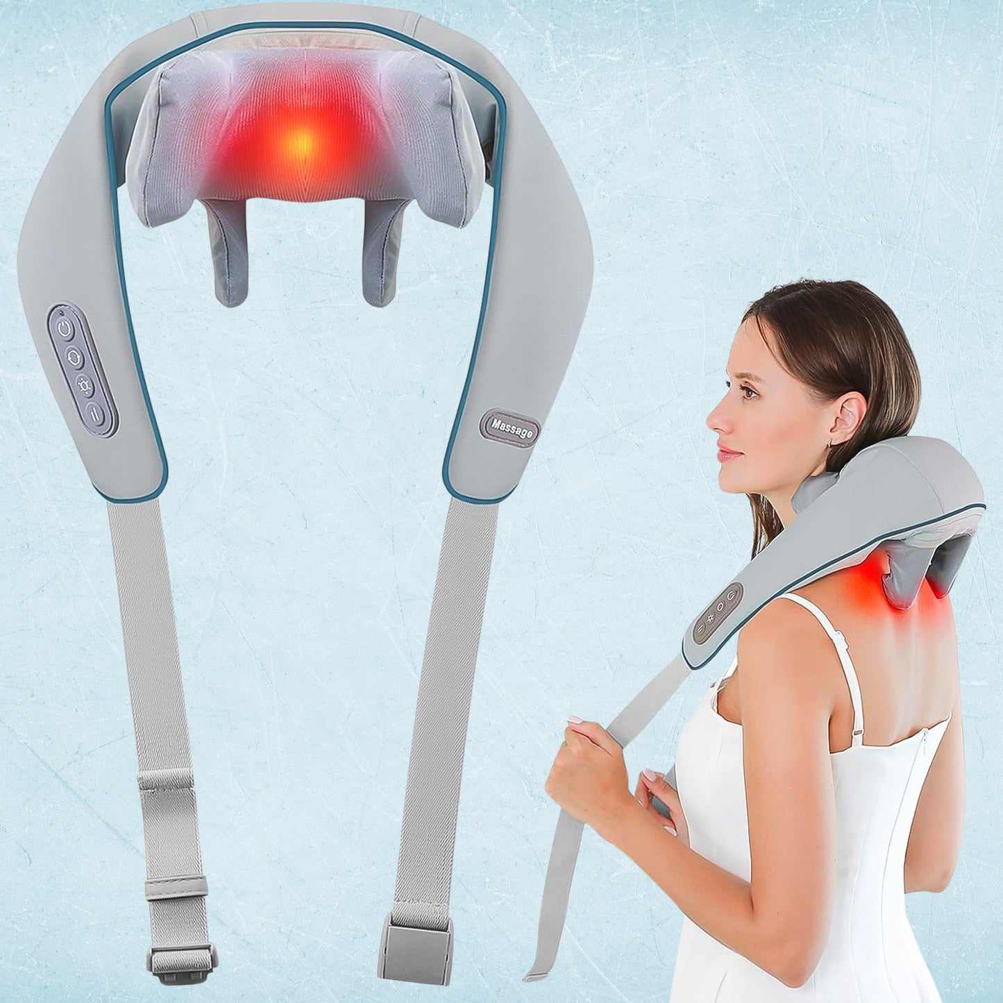 Neck Shoulder Massagers With Heat Electric Rechargeable (1 Pc) - Happy Price - Image 2