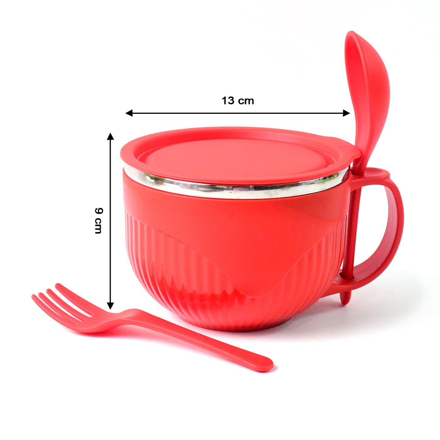 Supermom Refresh Insulated Soup Bowl with Lid, Spoon & Fork - 650ml - Happy Price - Image 5