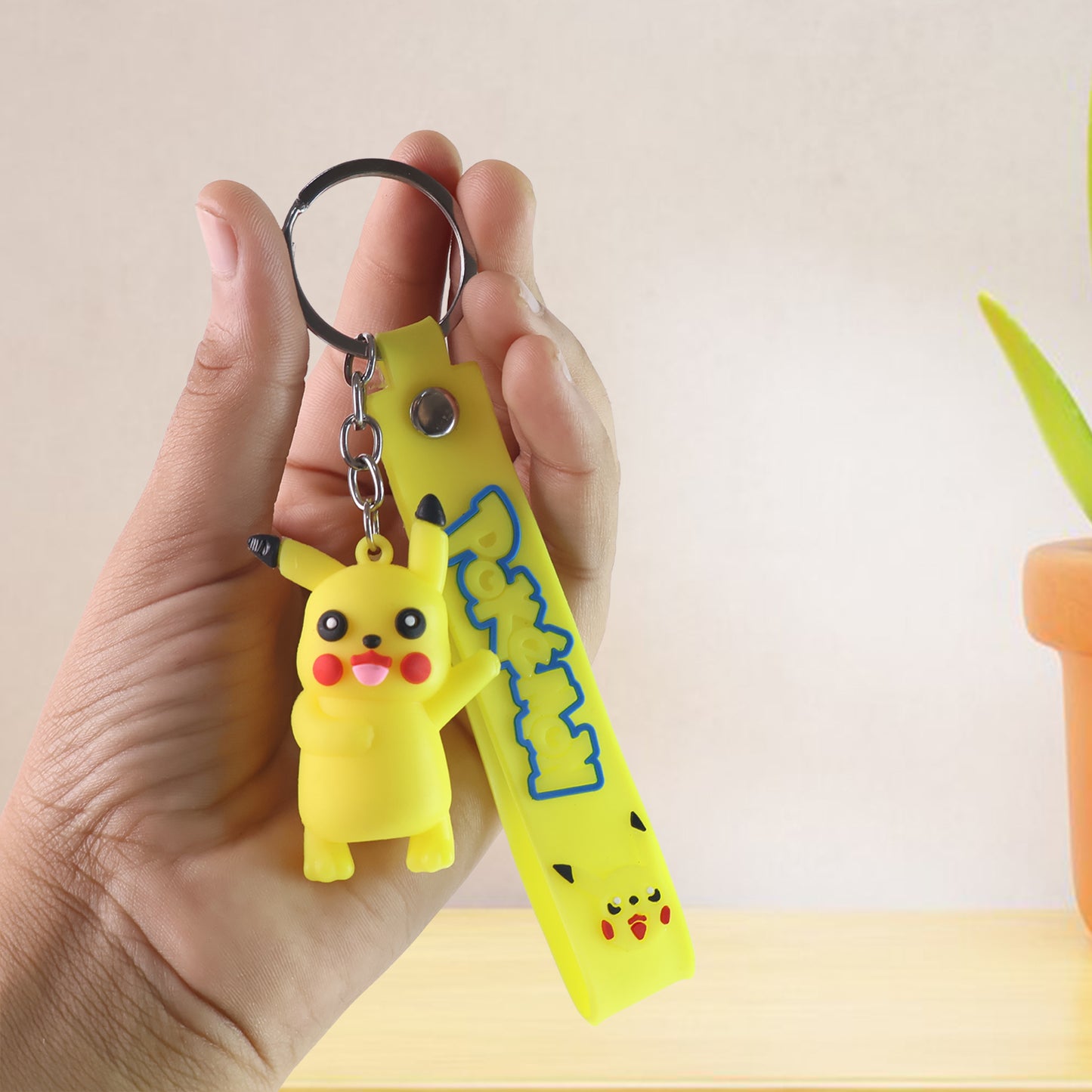 Cute Cartoon Silicone 3d Key Chain With Metal Hook Strap (Pack Of 1) - Happy Price - Image 5