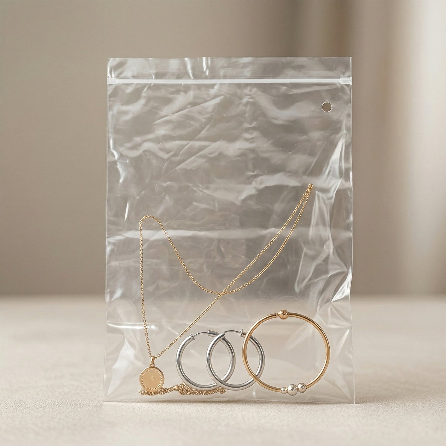 Transparent Plastic Zip Lock Bag (1 Pc 33x23 Cm)