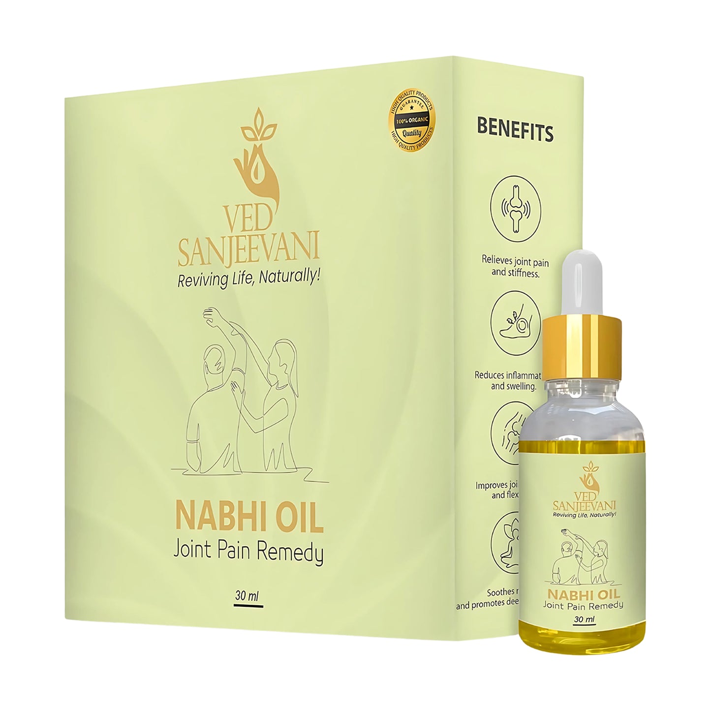 Ved Sanjeevani Nabhi Oil For Joint Pain Relief (30ml 1 Pc) - Happy Price - Image 2