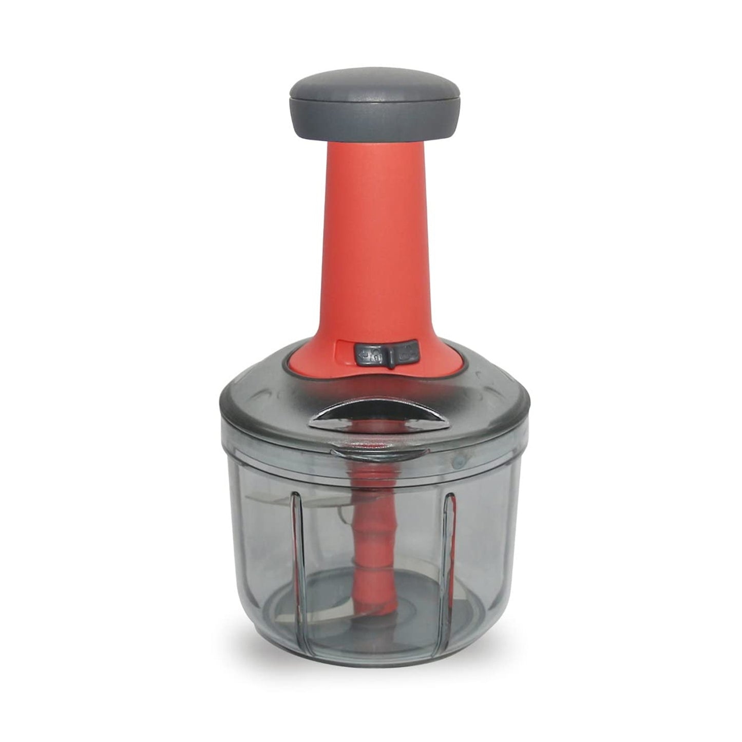 Matte Finish Manual Hand Press Chopper For Kitchen Mini Handy Compact Chopper With 3 Blades For Effortlessly Chopping Vegetables Fruits For Your Kitchen. - Happy Price - Image 5