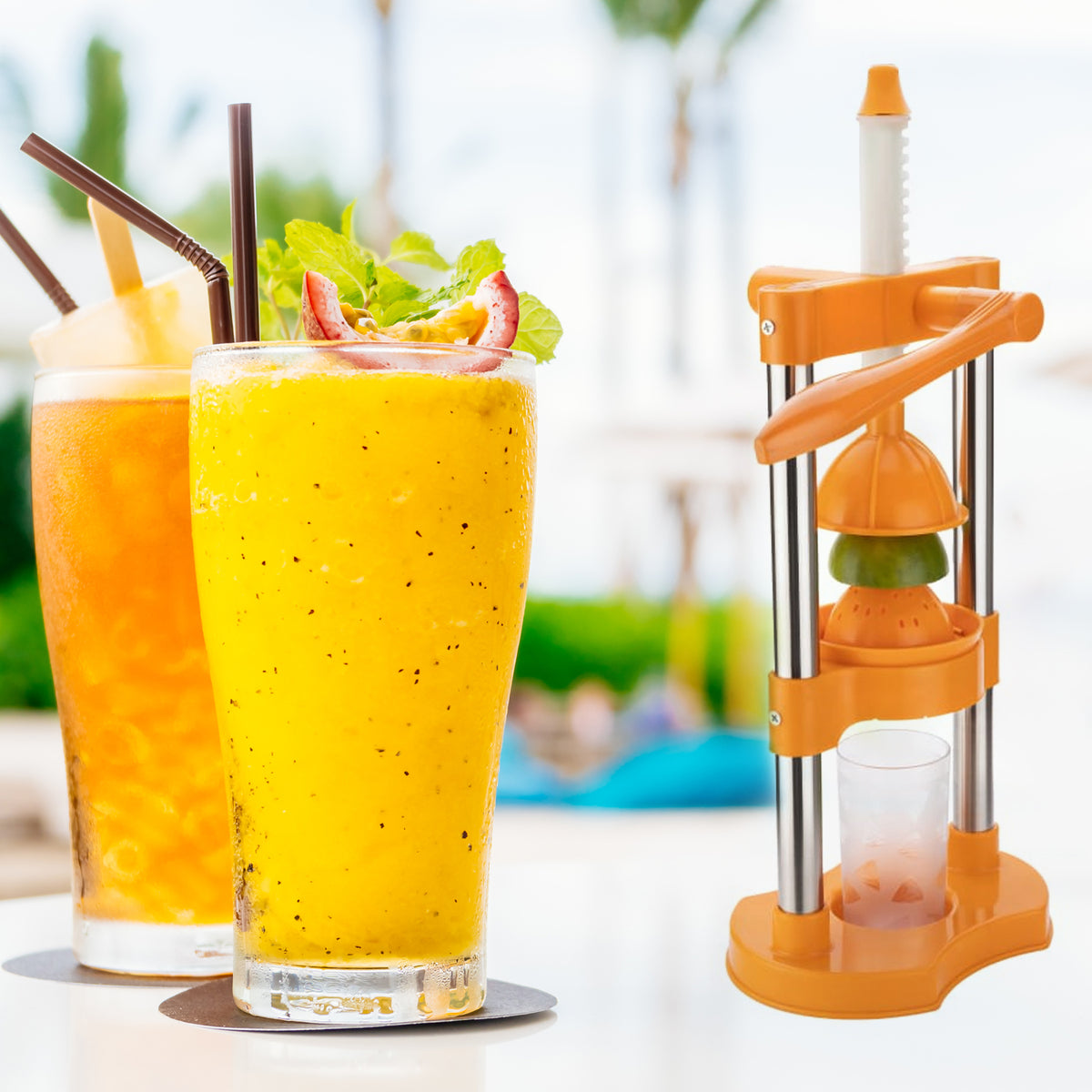 Hand Pressure Juicer Manual Cold Press Juice Machine Instant Make Juice Squeezer Fruits Juicer Juice Maker Orange Juice Extractor For Fruits Vegetables Orange - Happy Price - Image 3