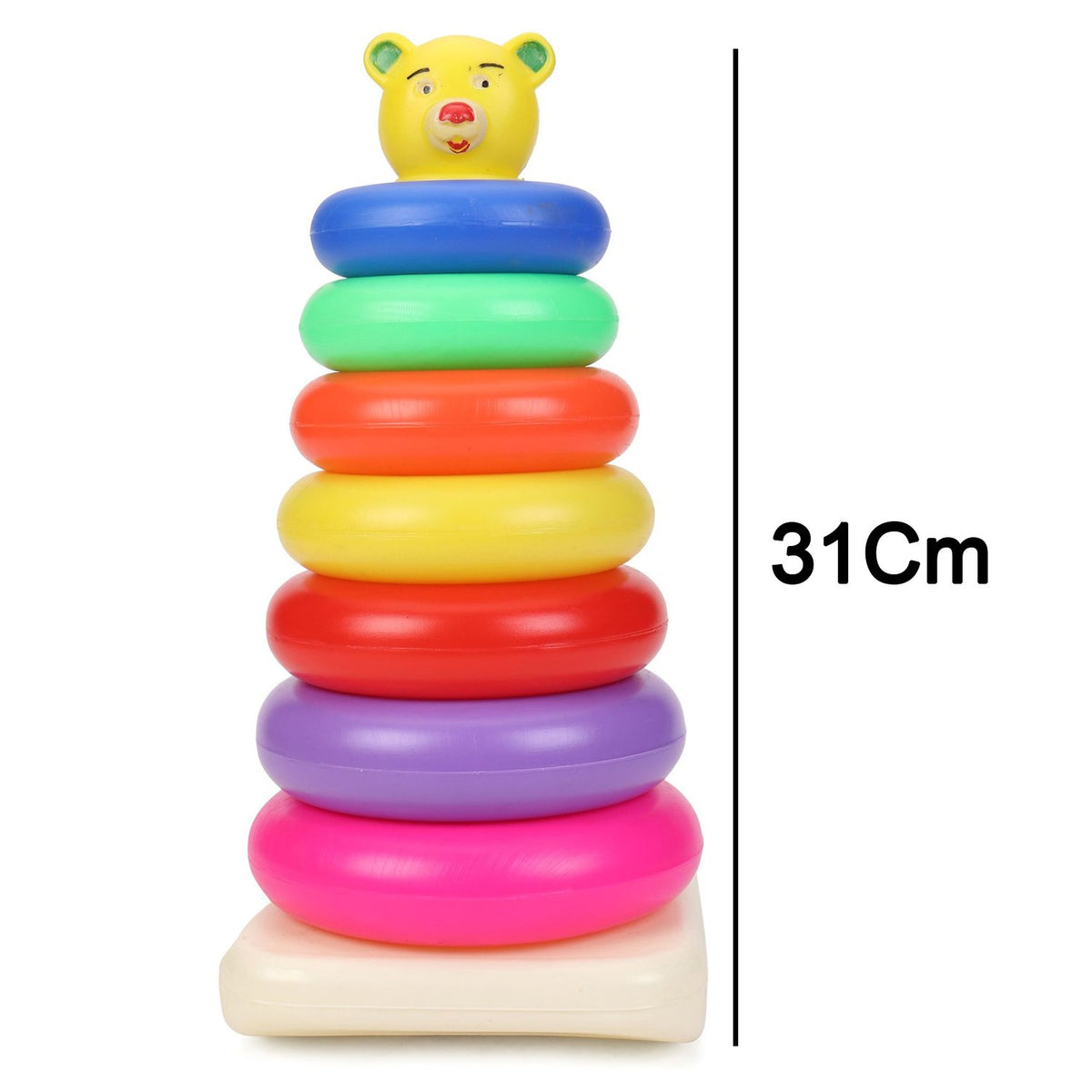 Plastic Baby Kids Teddy Stacking Ring Jumbo Stack Up Educational Toy 7pc - Happy Price - Image 3
