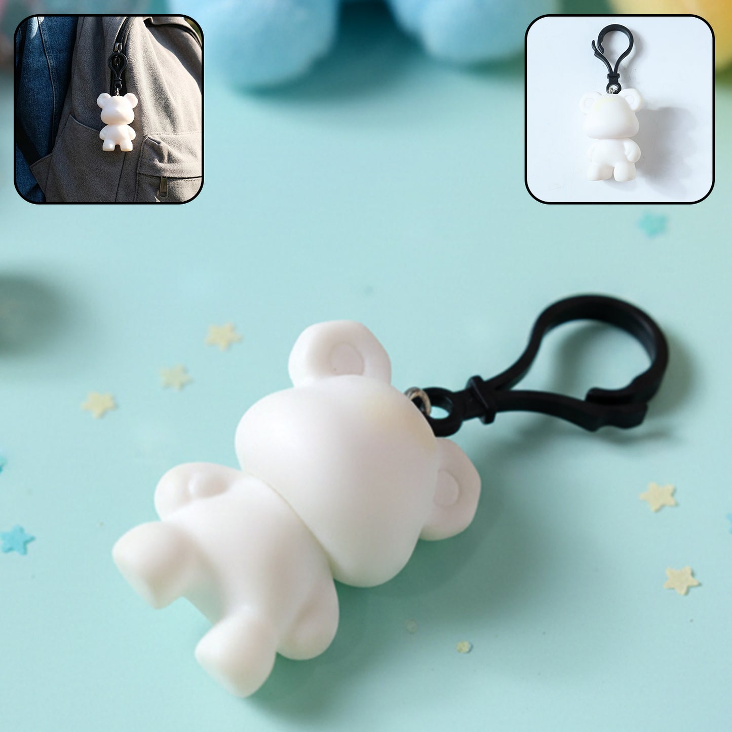Cute Cartoon Bear Keychain Charm - 1 Pc - Happy Price - Image 2