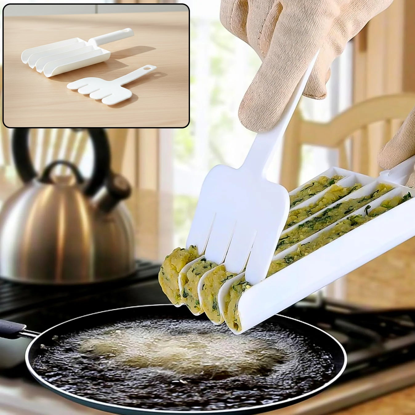 Manual Food Slicer and Fry Press Tool - 1 Set - Happy Price - Image 1