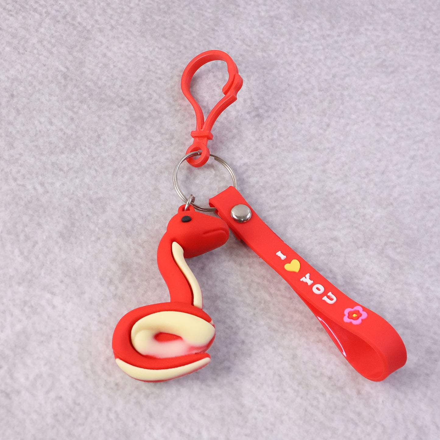 Cute Cartoon Snake Keychain with "I Love You" Strap - 1 Pc - Happy Price - Image 3