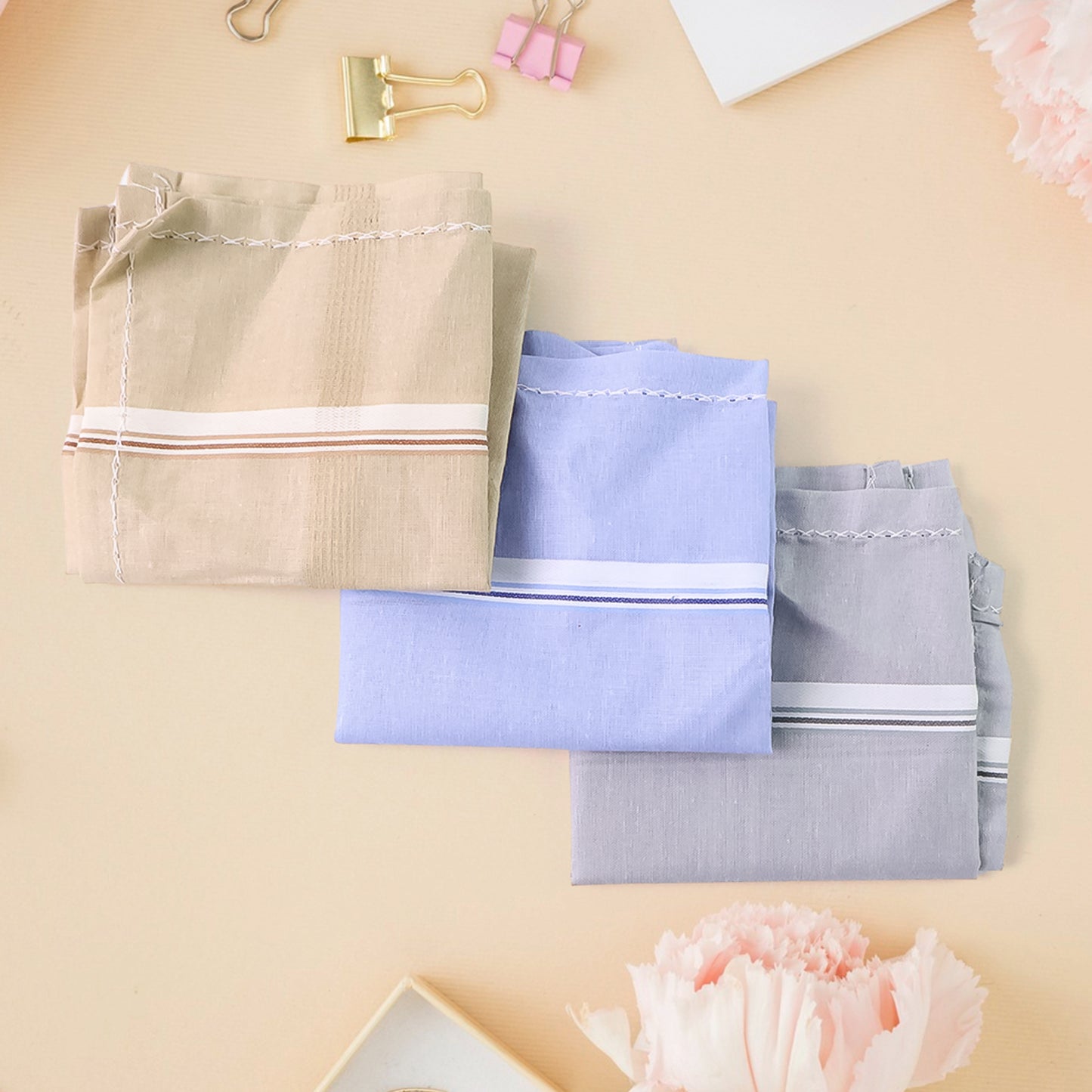 Premium Quality Soft Cotton Mens Handkerchief (40x40 Cm 1 Pc) - Happy Price - Image 5