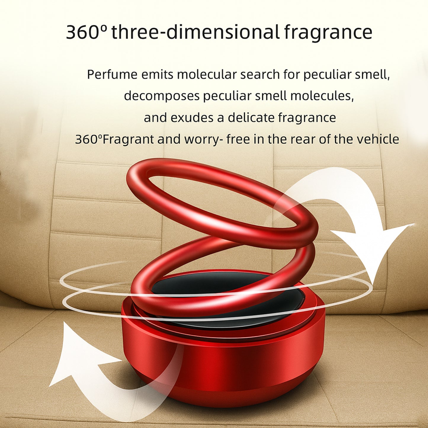 Solar Powered Rotating Car Aroma Diffuser - 1 Pc - Happy Price - Image 6
