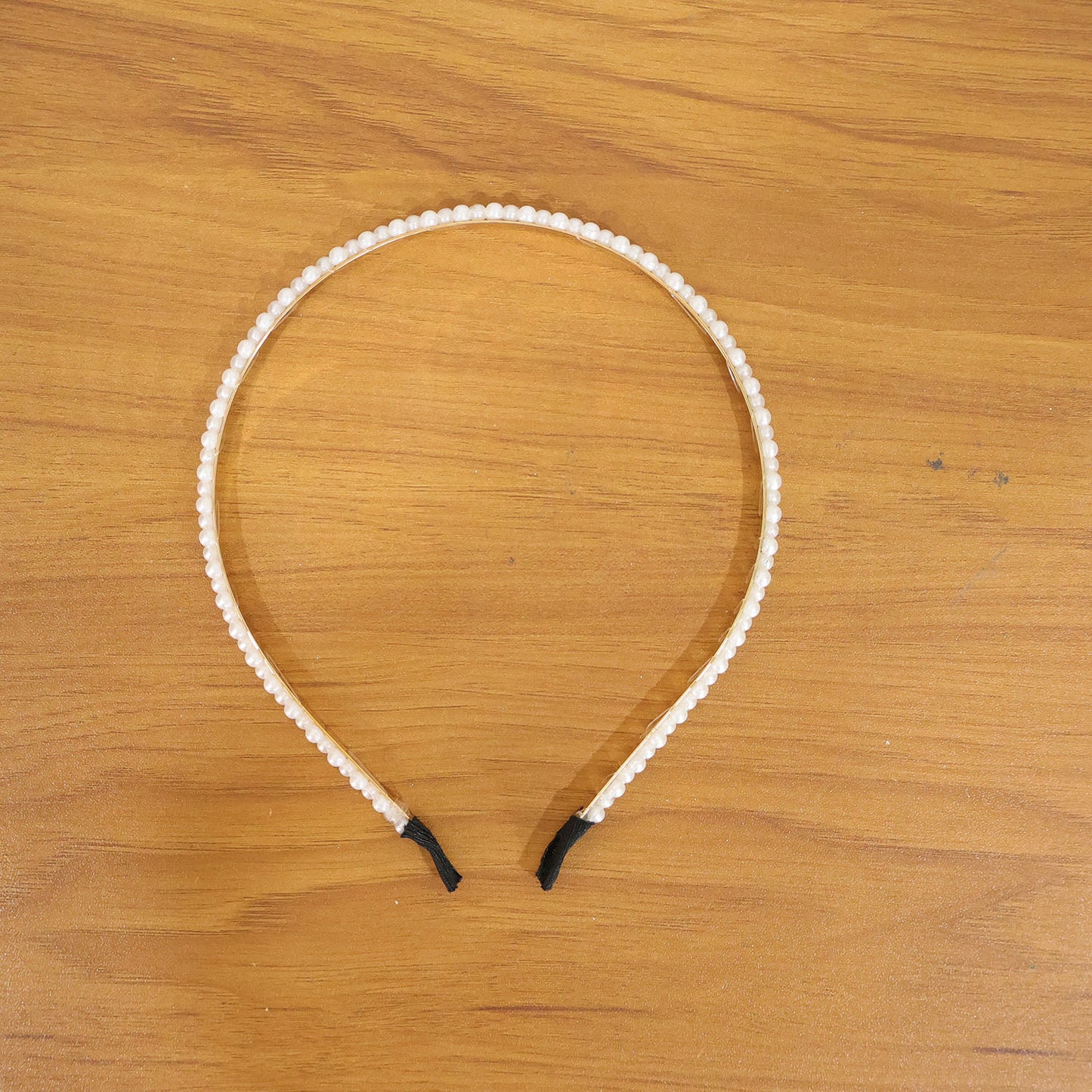 Elegant Pearl Beaded Slim Golden Metal Hair Band for Women - 1 Pc - Happy Price - Image 7
