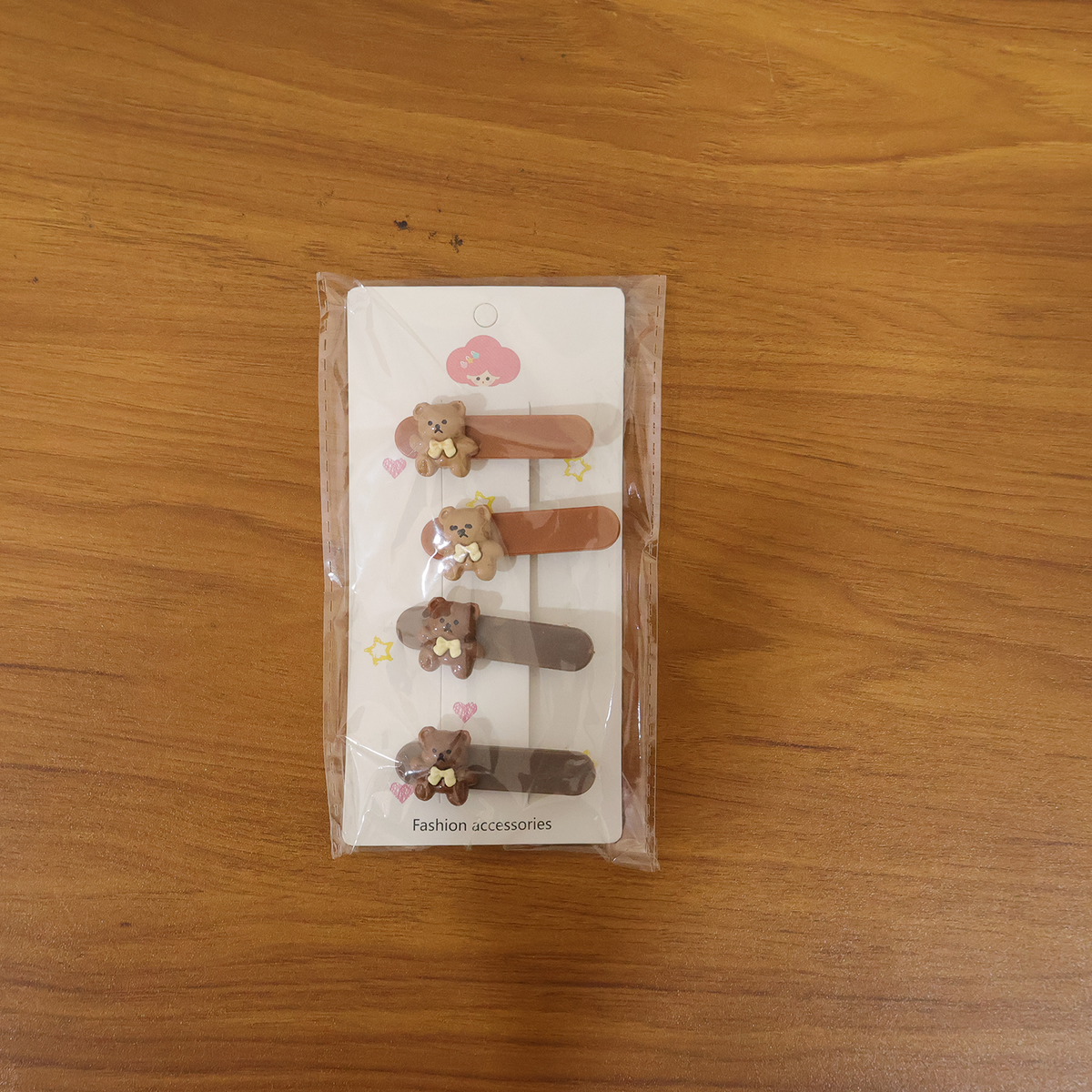 Cute Teddy Bear Snap Hair Clips - 4 Pc Set - Happy Price - Image 7