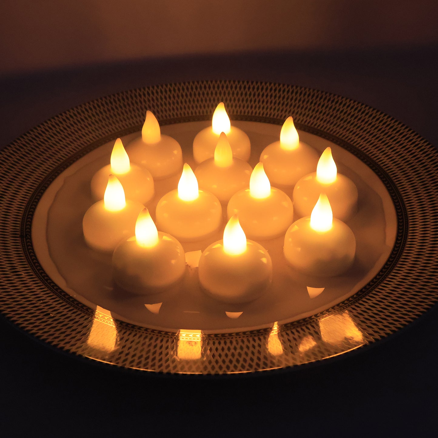 12 Pcs LED Floating Lotus Candles with Water Sensor - Flameless & Smokeless - Happy Price - Image 6