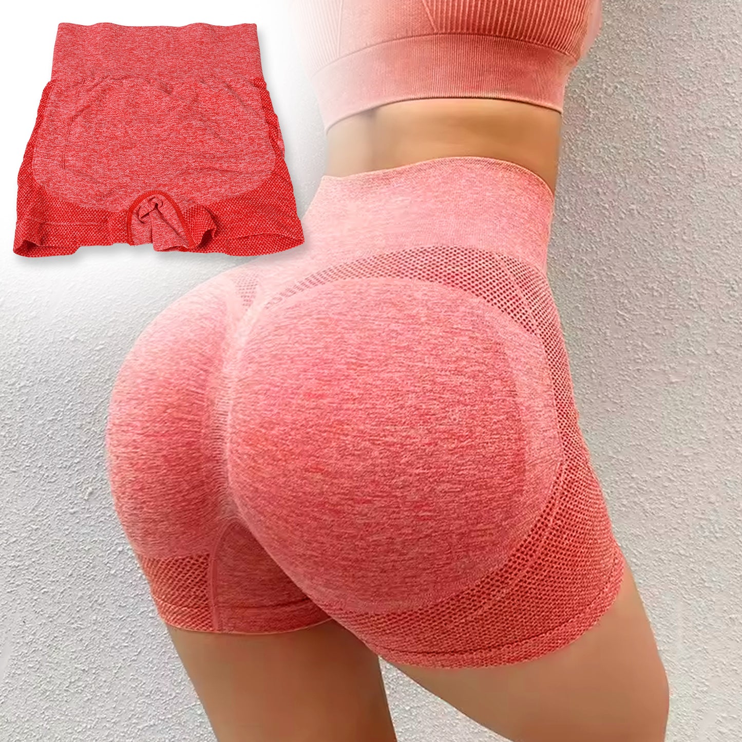 High Elastic Peach Hip Lifting Yoga Shorts Womens Running Sports High Fitness Athletic Waist Yoga Workout Yoga Pants Shorts Elastic Dress Soft Yoga Pants Shorts - Happy Price - Image 5