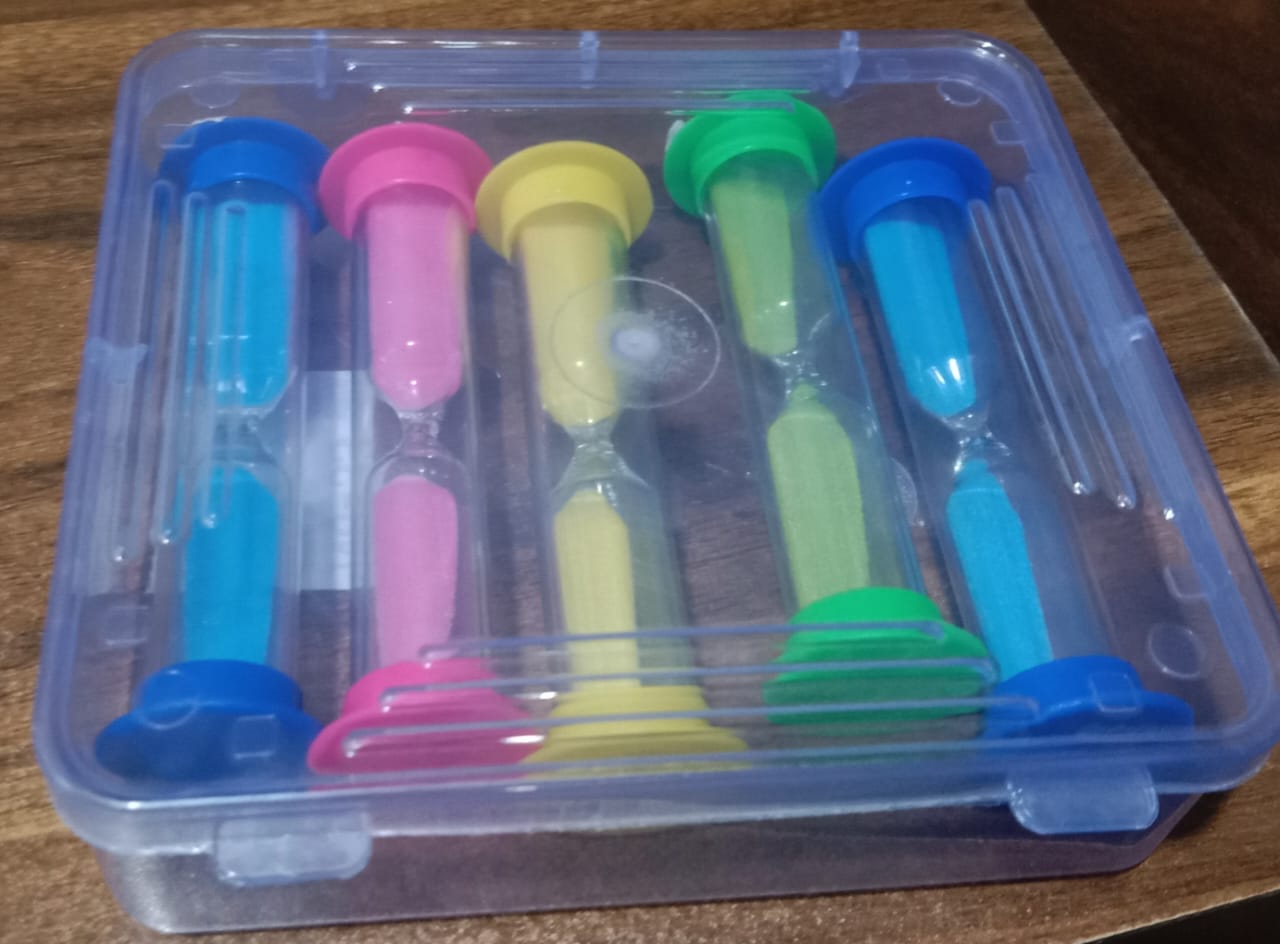 Sand Timer Plastic Hourglass Sand Glass Toy Sand Clock For Kitchen Office School And Brushing Teeth For Bathroom Timer Clock Children Hourglass Sand Glass Toothbrush Household Sand Clock (3 Min Approx 5 Pc) - Happy Price - Image 7