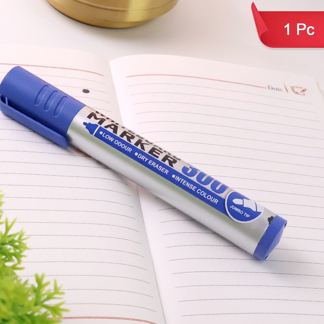 Jumbo Tip Whiteboard Blue Ink Marker (1 Pc) - Happy Price - Image 1