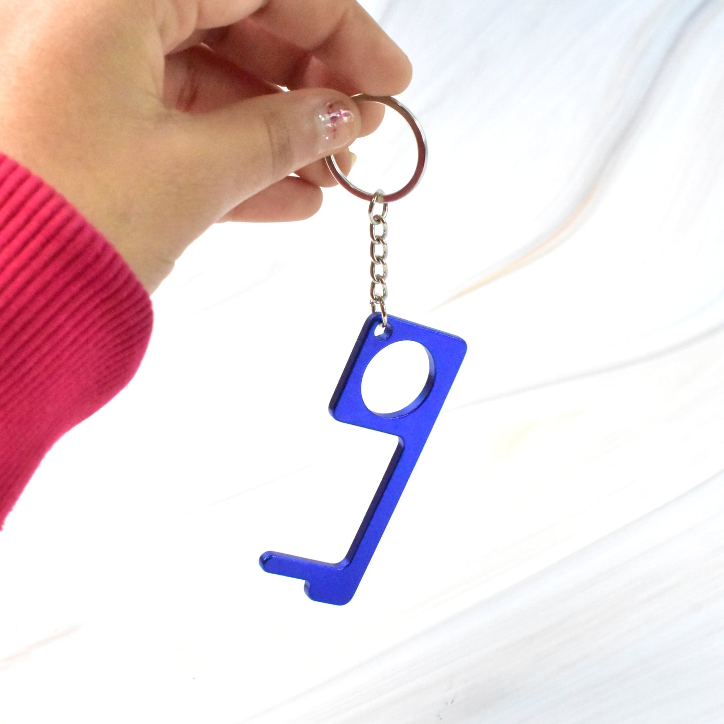 Metal Key Shape Keychain Door Opener Tool (1 Pc) - Happy Price - Image 2