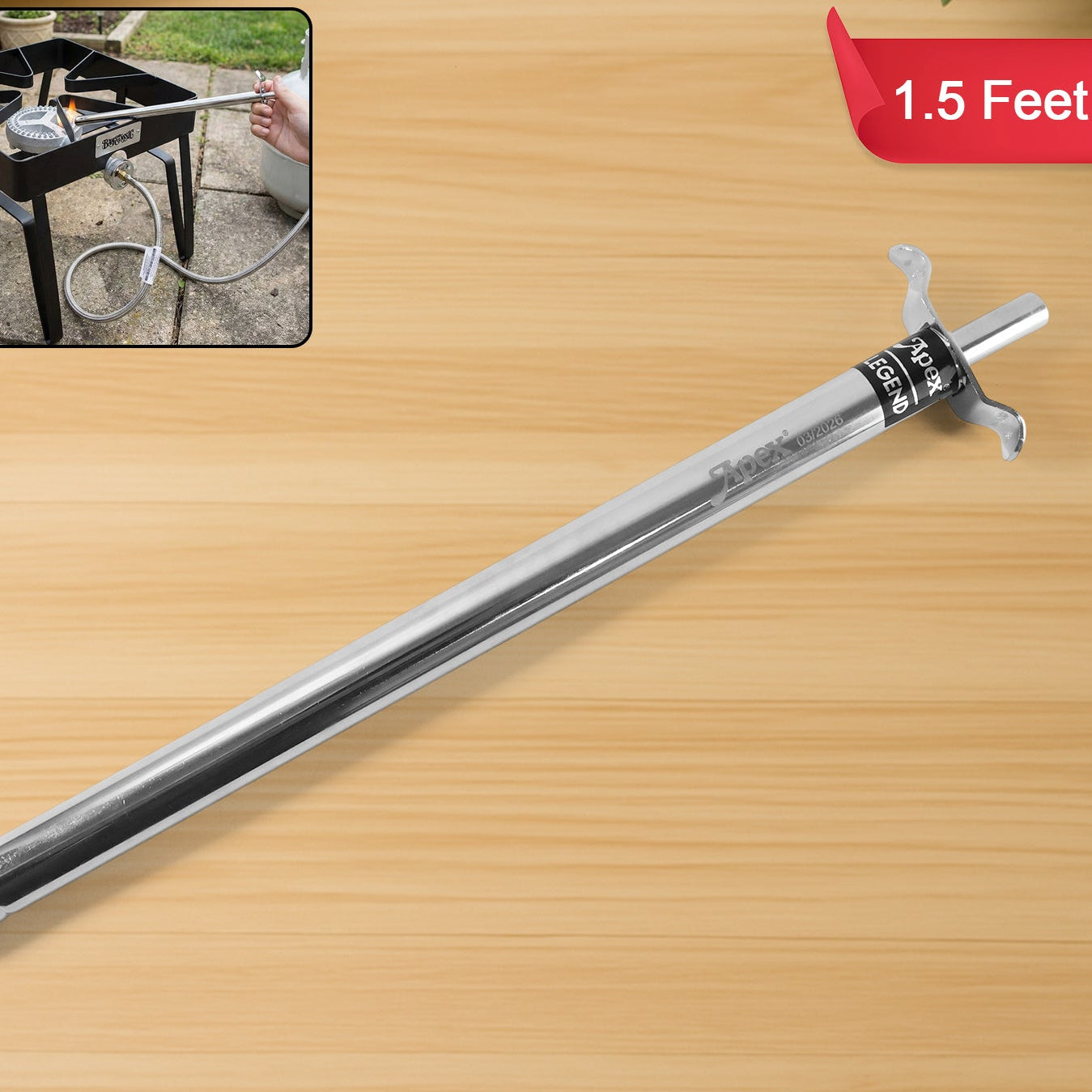 1.5 Feet Long Stainless Steel Gas Lighter for Stoves & BBQs - Happy Price - Image 1