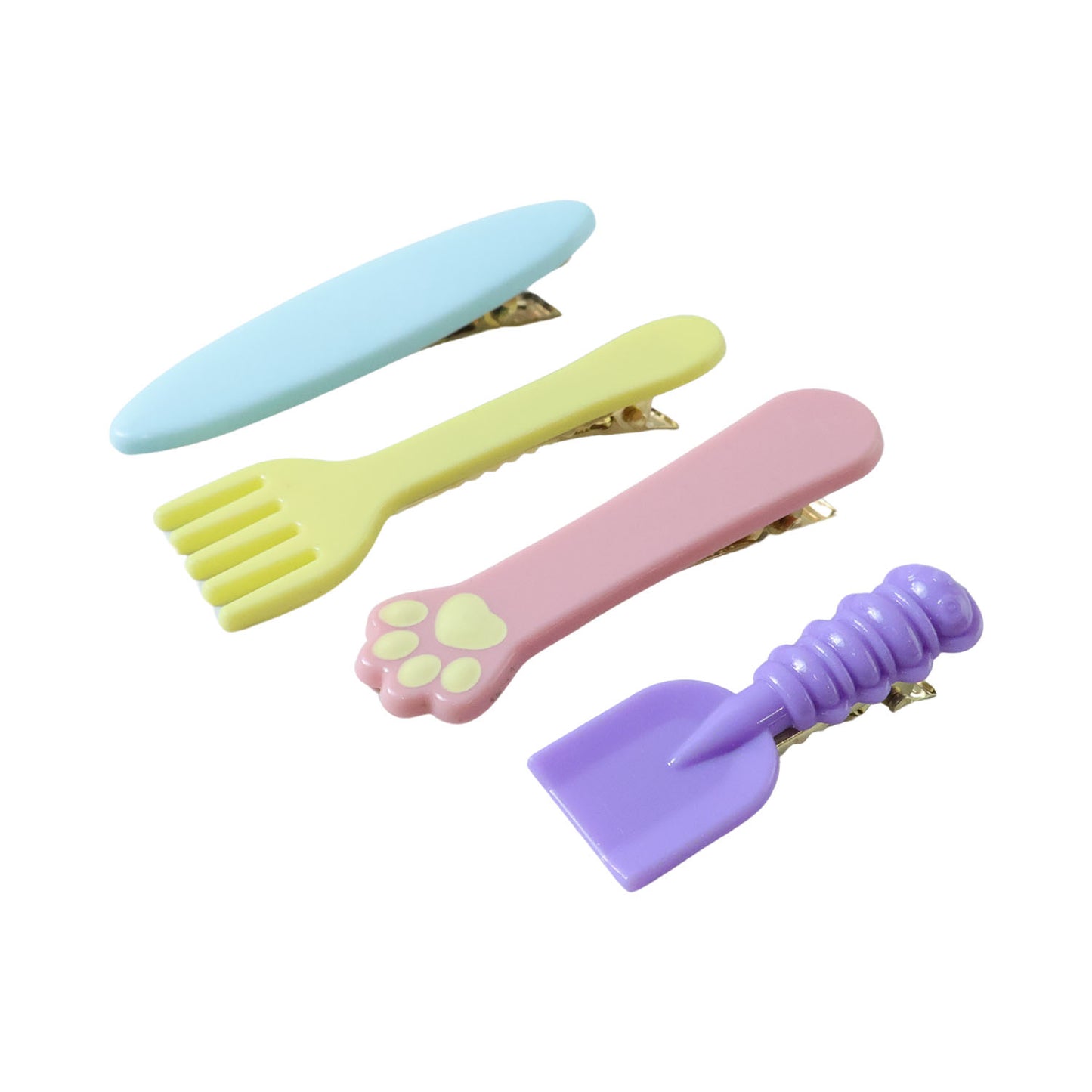 Cute Cartoon Hair Clips Set (4 Pc) - Stylish Girls Hair Accessories - Happy Price - Image 4