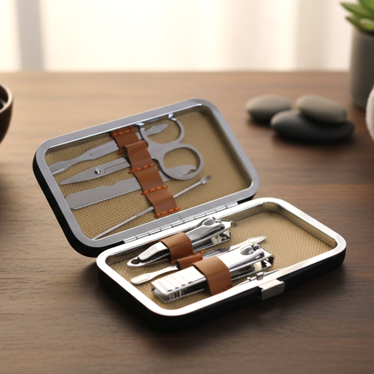 7-Piece Personal Grooming Kit for Manicure & Pedicure - Compact Travel Case - Happy Price - Image 3