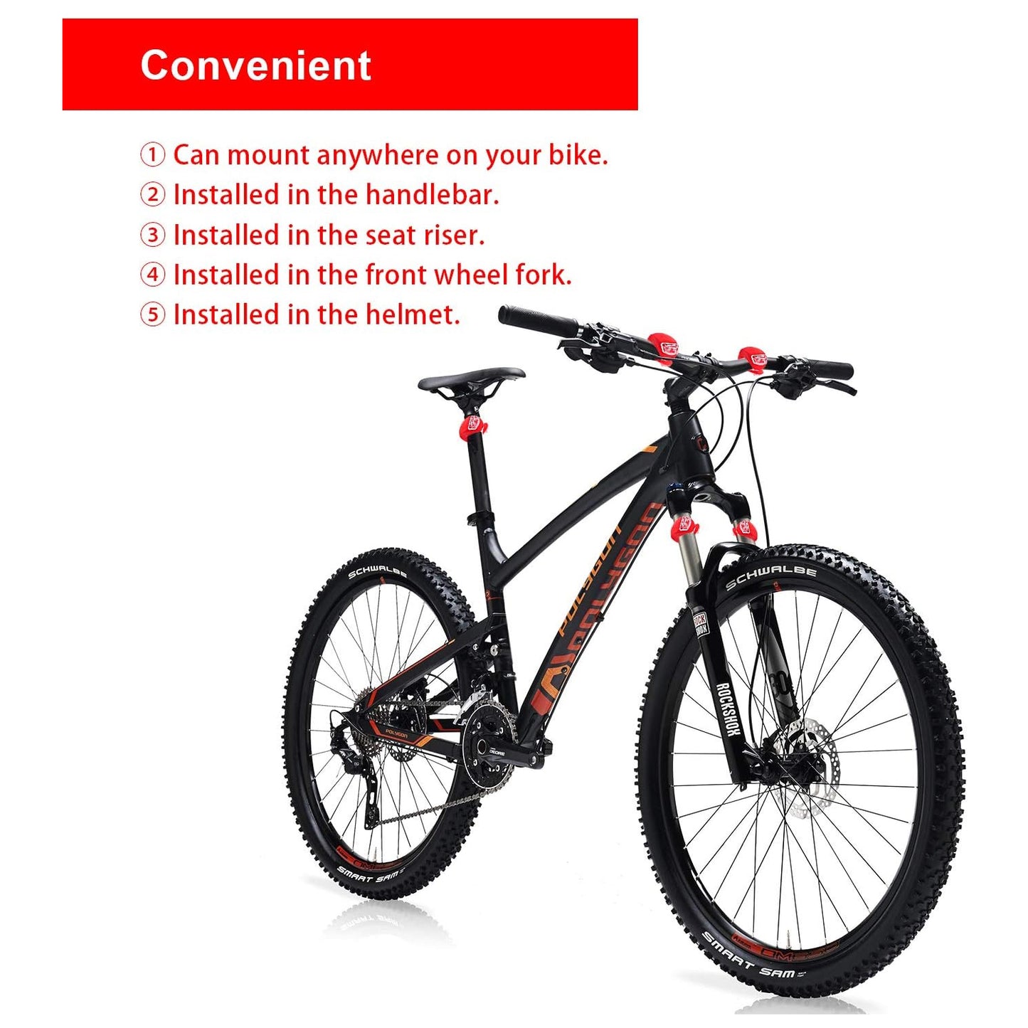 Silicone Led Bike Light Set (2 Pcs Set) - Happy Price - Image 5