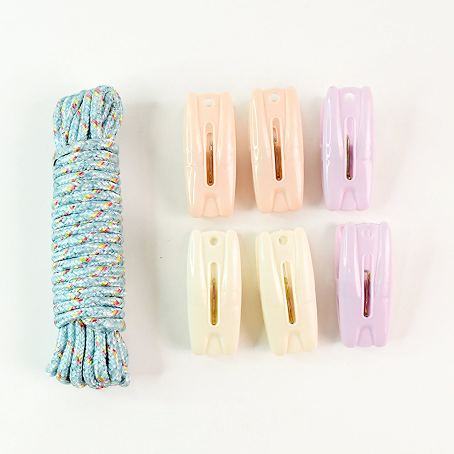 Clothesline Rope With 6 Clips 6 Meter Approx Heavy Duty Laundry Drying Rope With Clip - Happy Price - Image 4