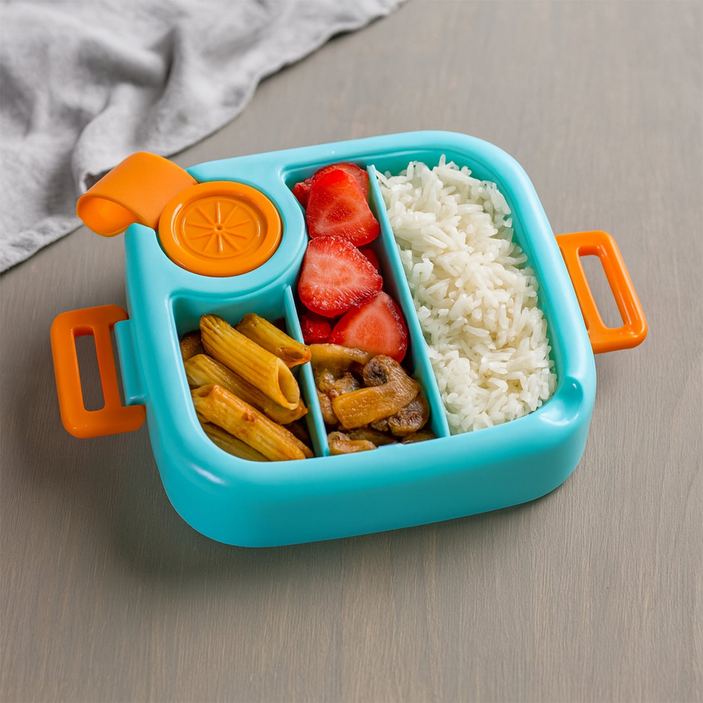 Kids Cartoon Lunch Box - 1 Set with Stainless Steel Tray - Happy Price - Image 4