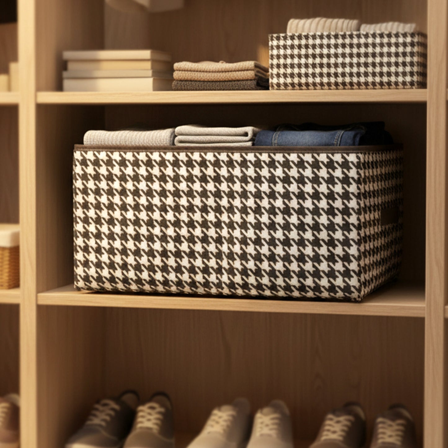 Fabric Storage Basket Organizer Box with Handle - 40x28cm, 1 Pc - Happy Price - Image 6