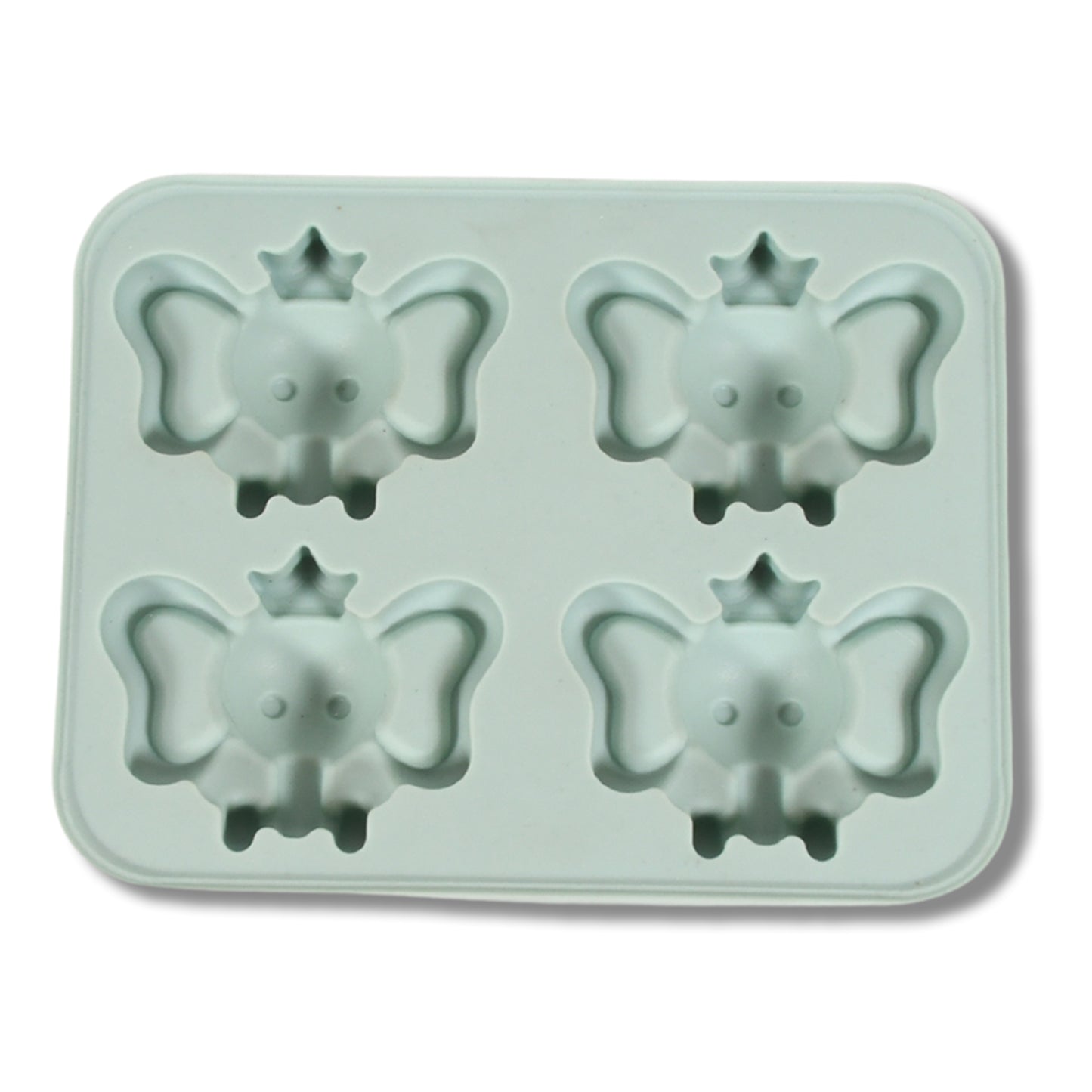 Silicone Cartoon Shape 4 Grid Ice Cube Tray Ice Cube Molds Trays Small Cubes Tray For Fridge Flexible Silicon Ice Tray (1 Pc) - Happy Price - Image 4