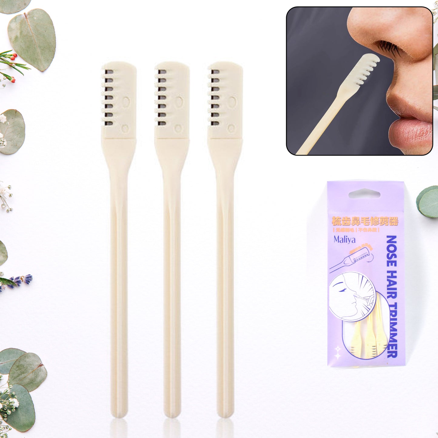 Nose Hair Removal Trimmer Nose Hair Remover Razor Kit Blade (3 Pcs Set) - Happy Price - Image 2