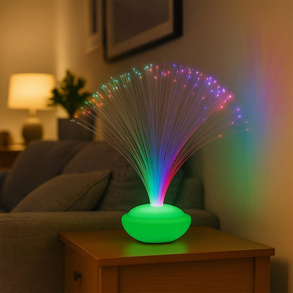 Fiber Optic LED Color Changing Lamp (1 Pc) - Decorative Table Light - Happy Price - Image 7