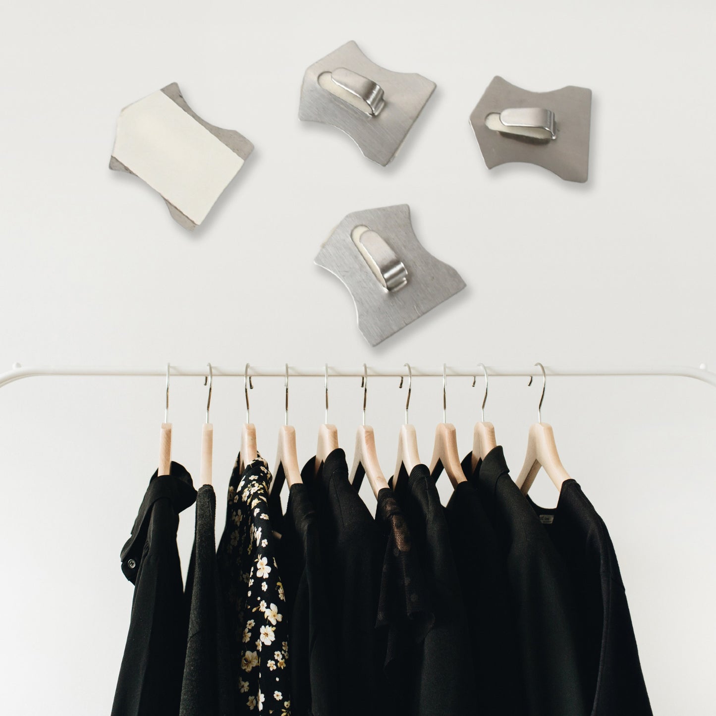 Self- Adhesive Hooks Heavy Duty Wall Hooks Hangers Stainless Steel Waterproof Sticky Hooks For Hanging Robe Coat Towel Kitchen Bathroom And. - Happy Price - Image 3