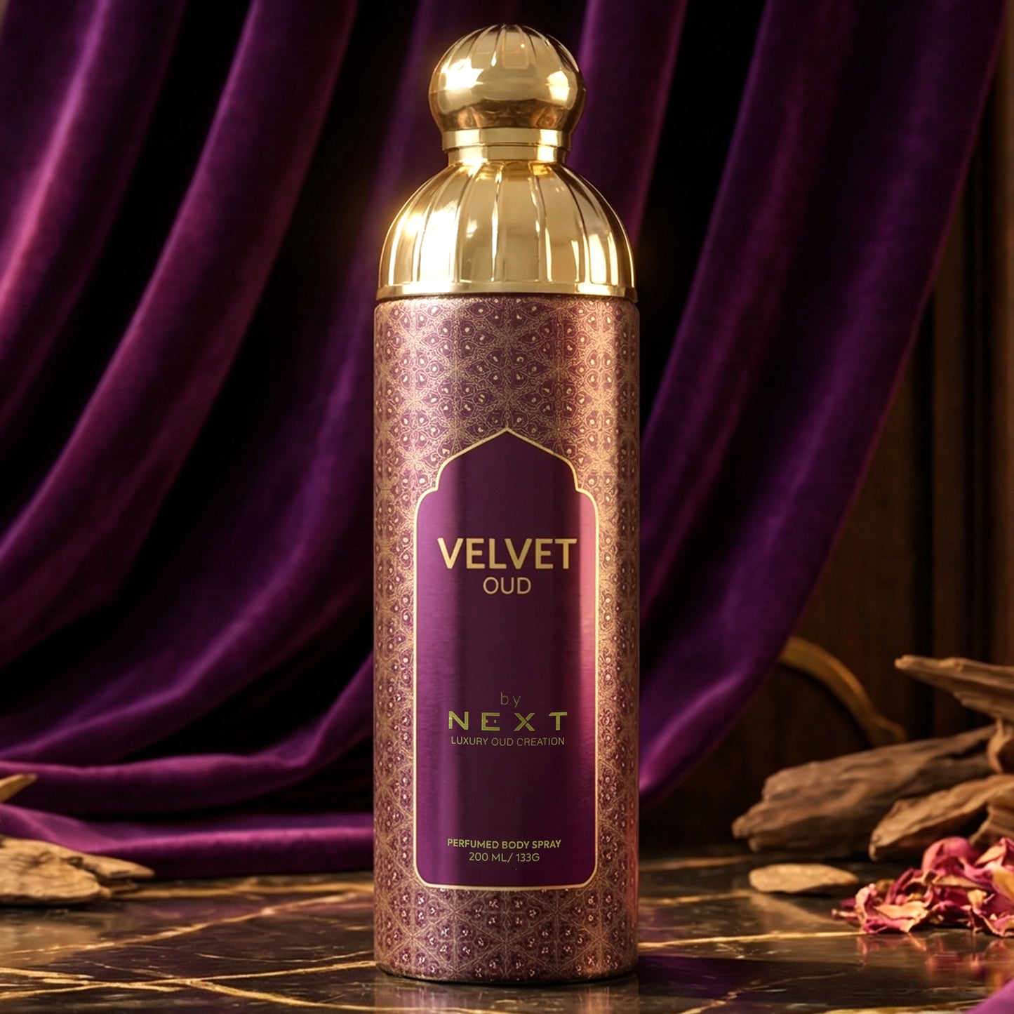 Next Velvet Oud Premium Body Spray 200 ML - Long-Lasting Oud Fragrance - Great Price - Image 3