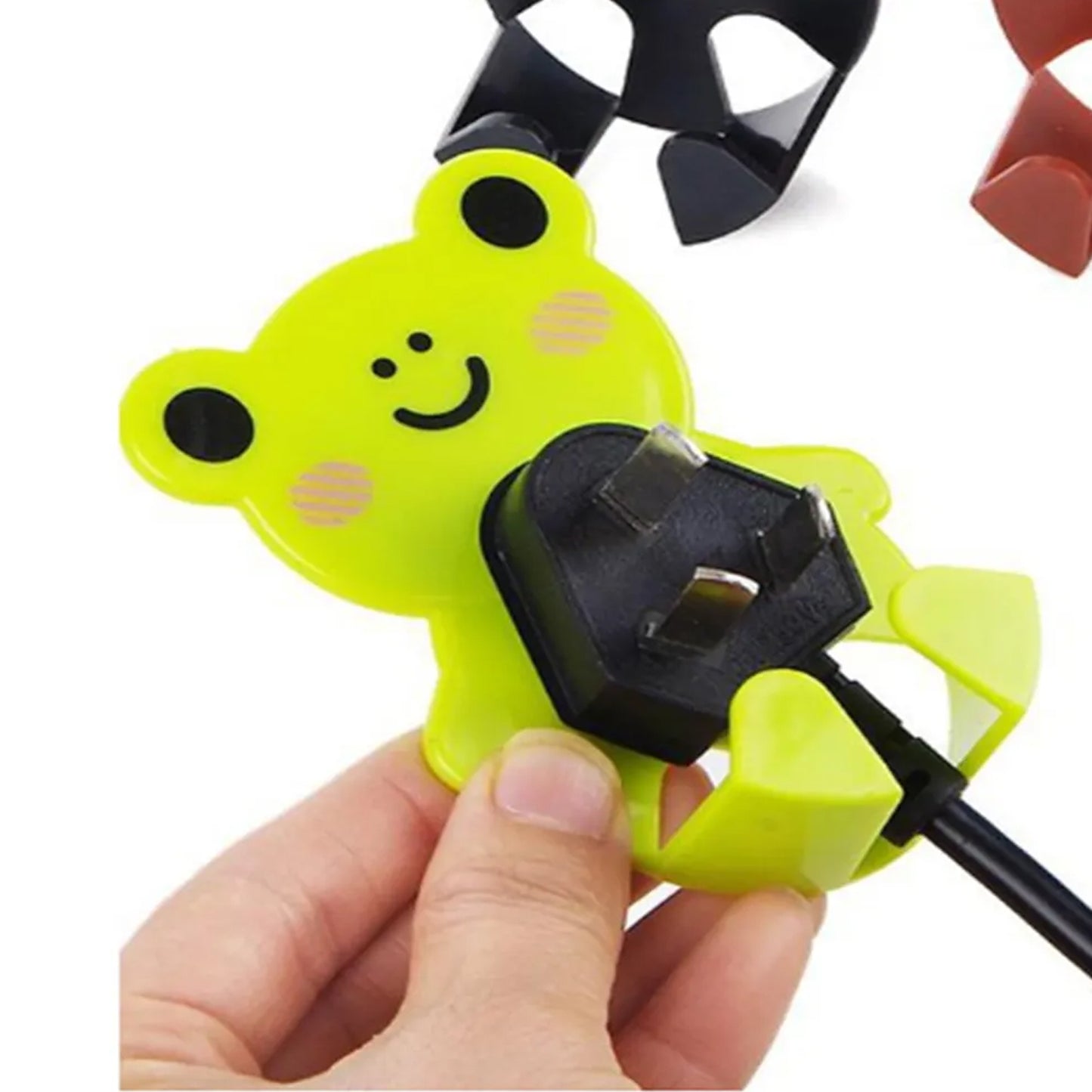 Plastic Adhesive Cable Plug Hook Bathroom Power Plug Socket Holder For Office Home And Restaurant Use 2 Pc Set - Happy Price - Image 5