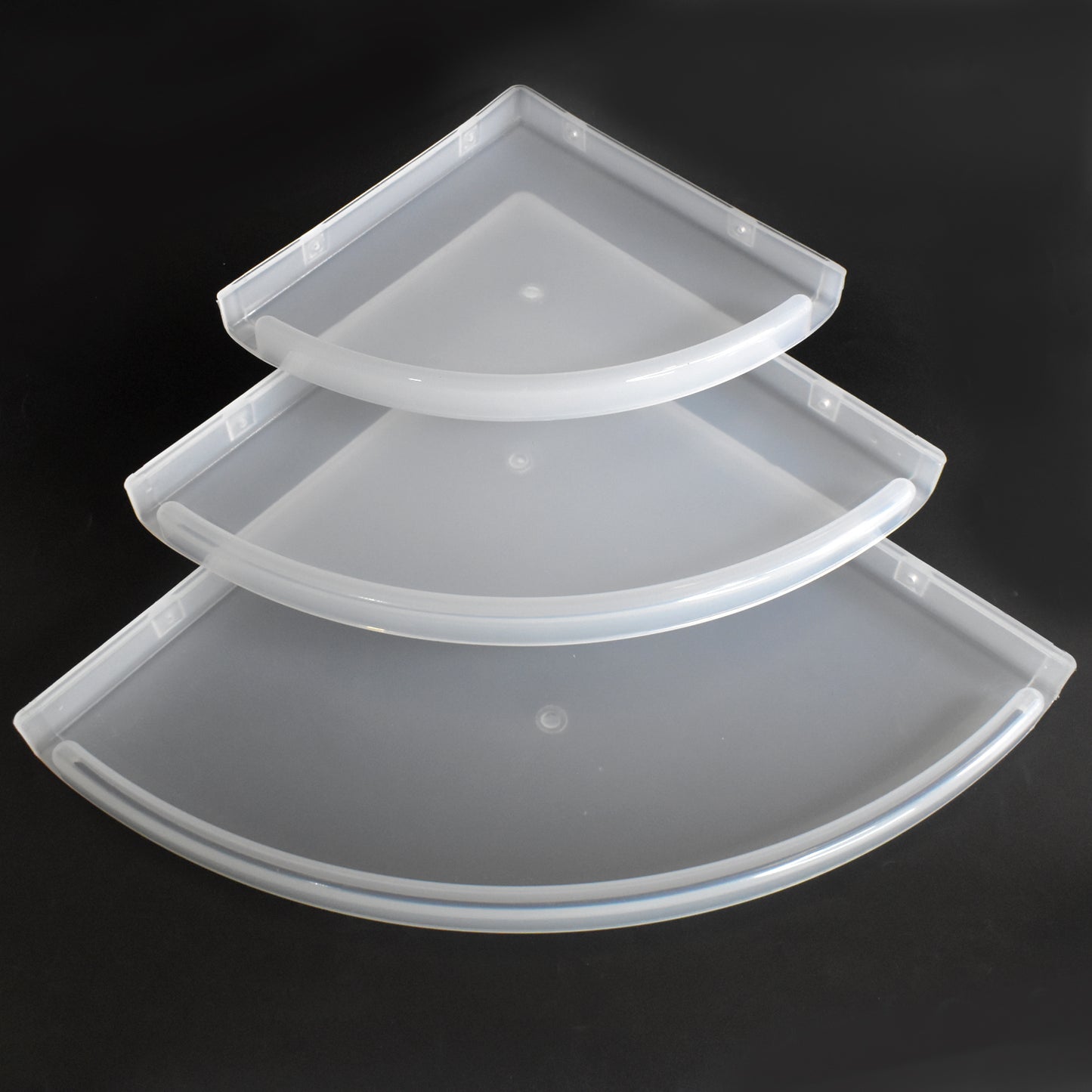 Bathroom Plastic Corner Shelf Rack Set For Wall Number Of Shelves (3 Pcs Set) - Happy Price - Image 3