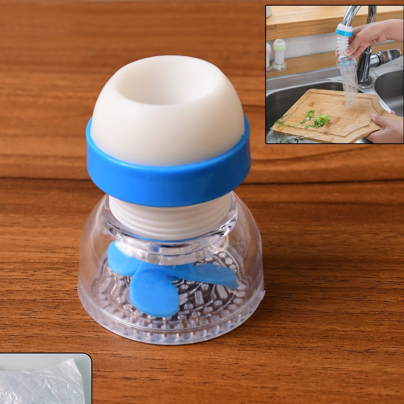 Multipurpose Adjustable Kitchen Sink Tap Water Filter With Rotating Faucet Sprayer (1 Pc) - Happy Price - Image 1