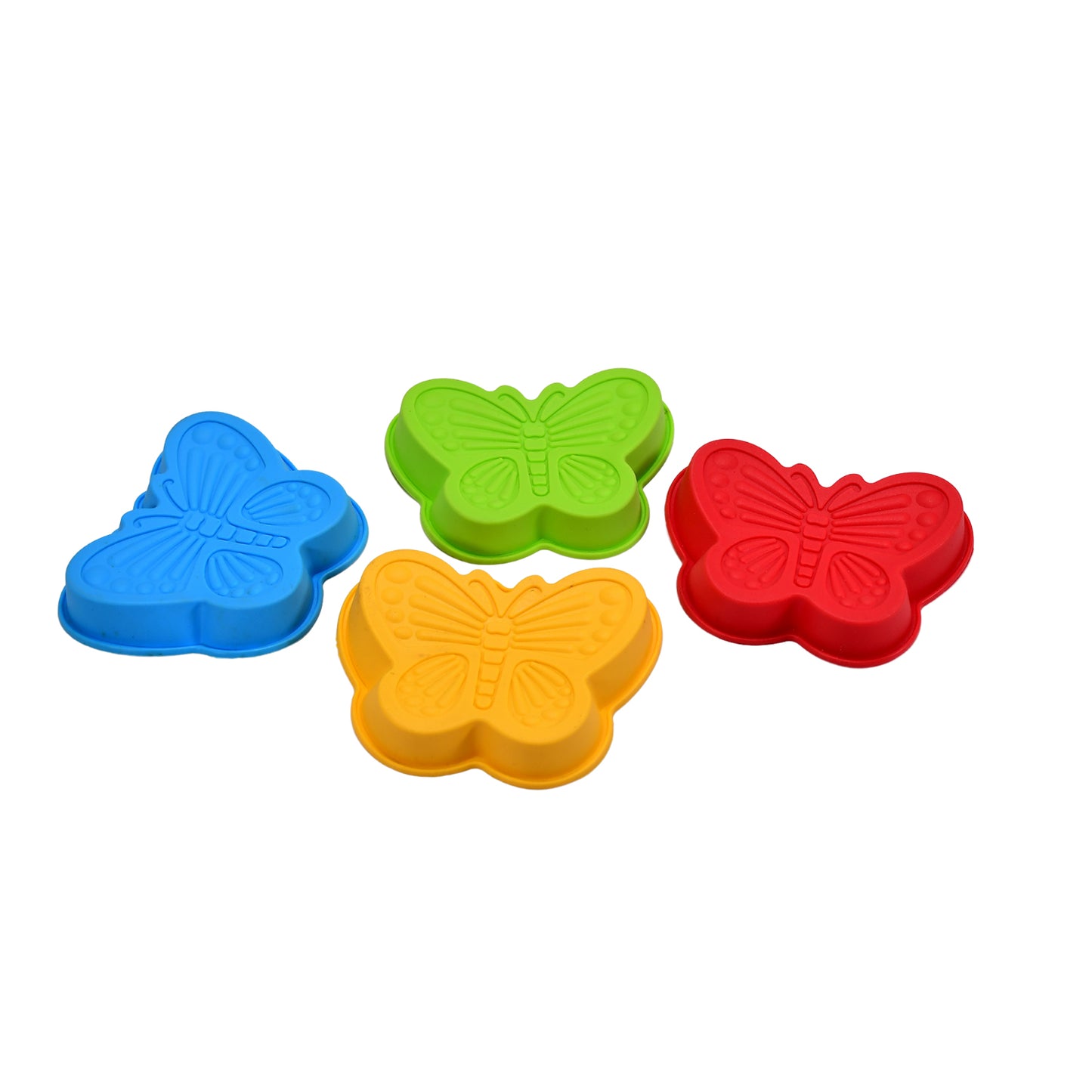 Butterfly Shape Cake Cup Liners I Silicone Baking Cups I Muffin Cupcake Cases I Microwave Or Oven Tray Safe I Molds For Handmade Soap Biscuit Chocolate Muffins Jelly Pack Of 4 - Happy Price - Image 2