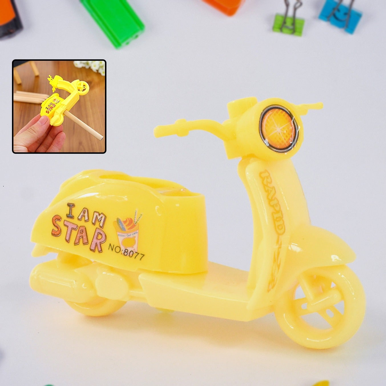 Fun Bike Shaped Pencil Sharpener for Desks - Happy Price - Image 1