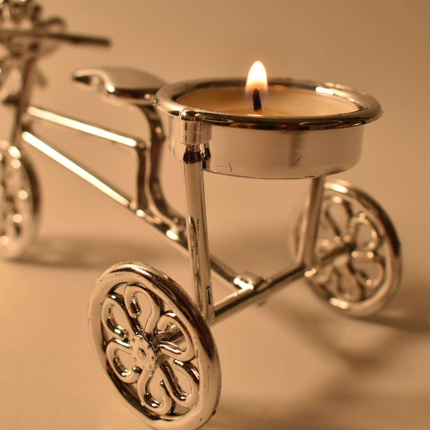 Cycle Tealight Holder Candle Holder Decorative Candle (1 Pc) - Happy Price - Image 3