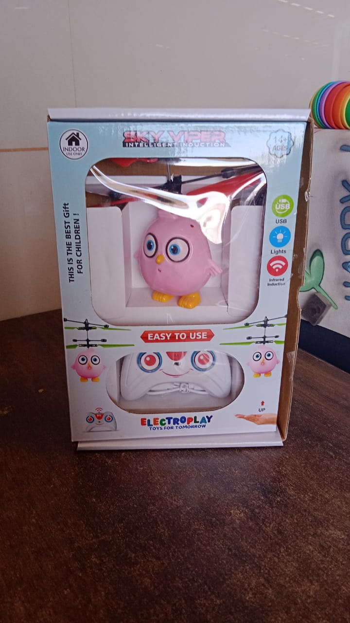 Pink Owl Remote Control Flying Toy with LED Lights (1 Set) - Great Price - Image 7