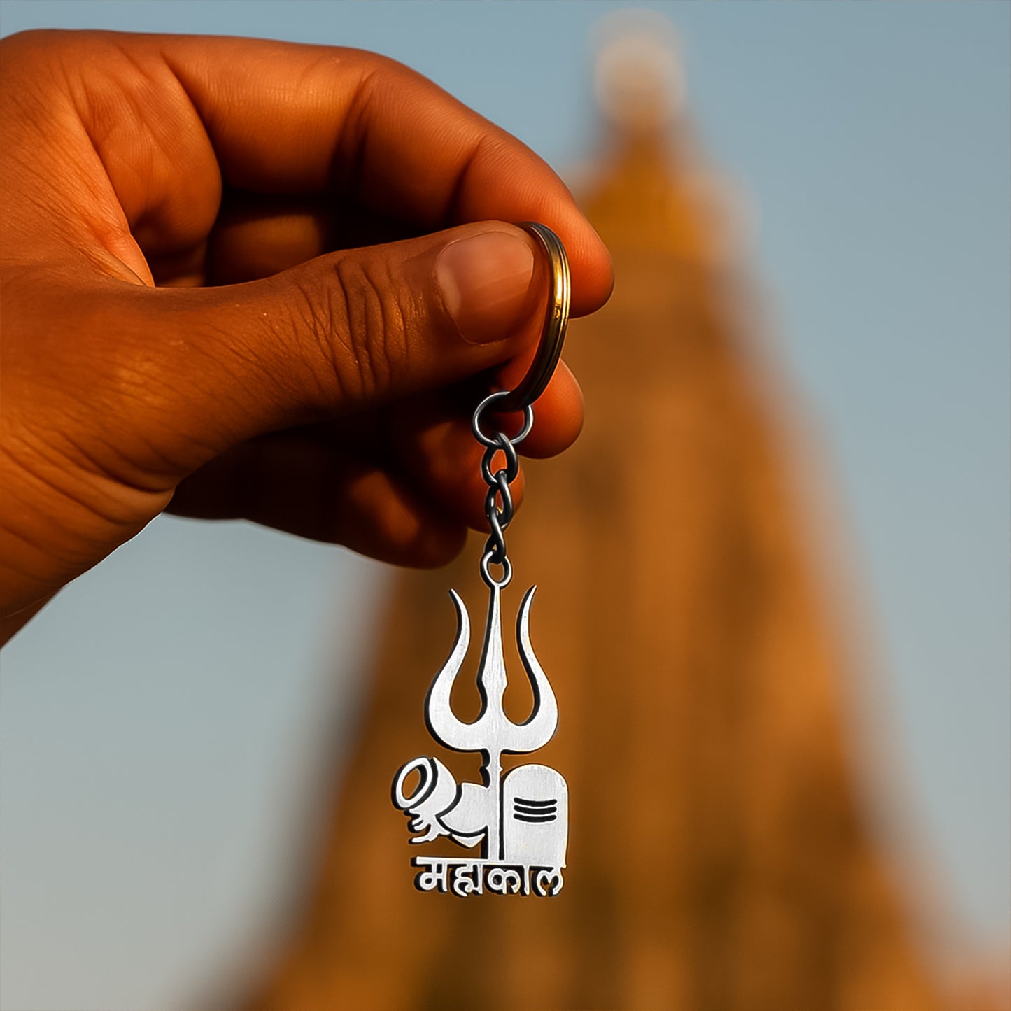 Mahakal Trishul Shivling Metal Keychain - 1 Piece - Happy Price - Image 5