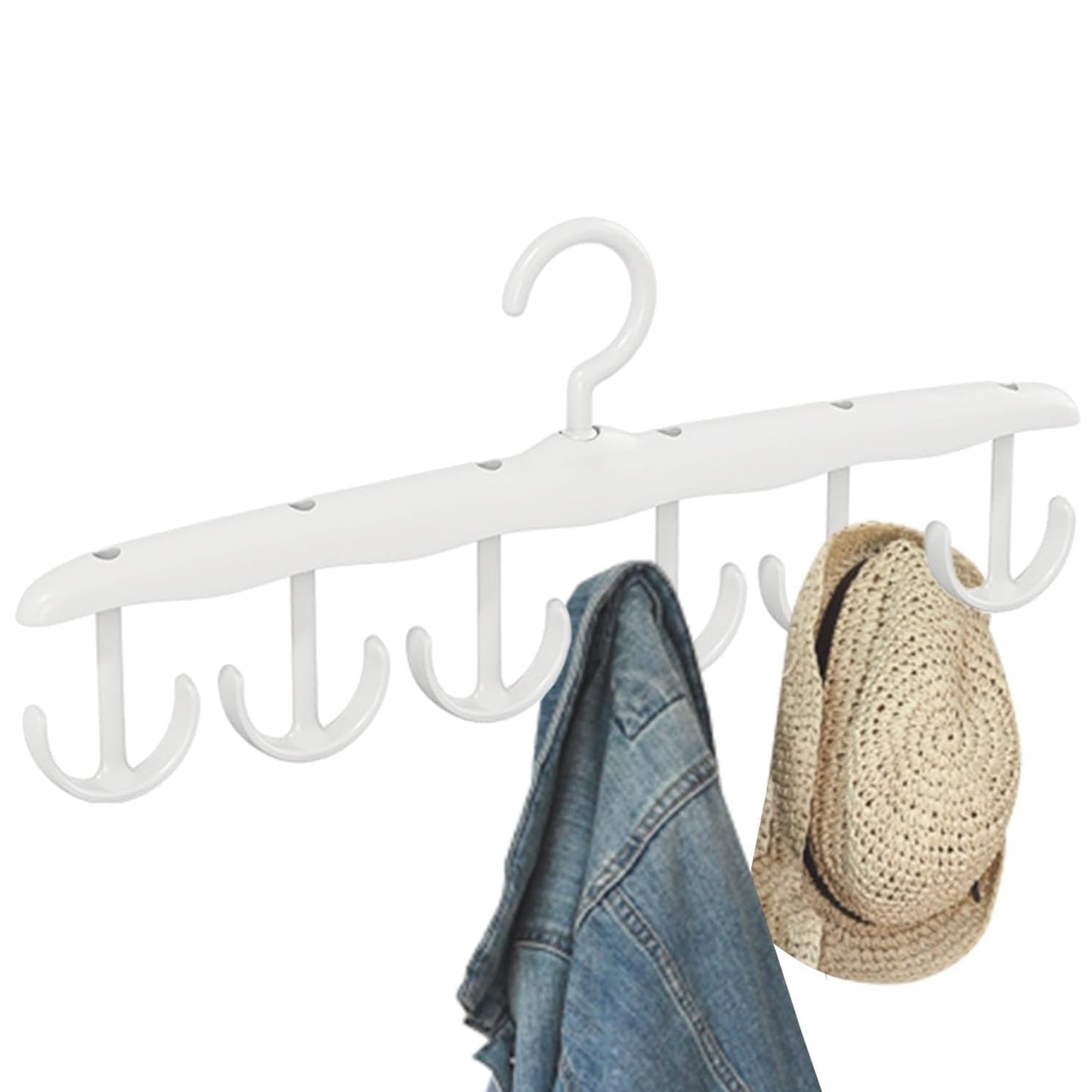 Tank Top Hanger 12-hook Space Saving Hanger Capacity Rotatable Wood Space Saving Hanger Closet Organizers And Storage For Dorm Apartment For Tank Top - Happy Price - Image 5