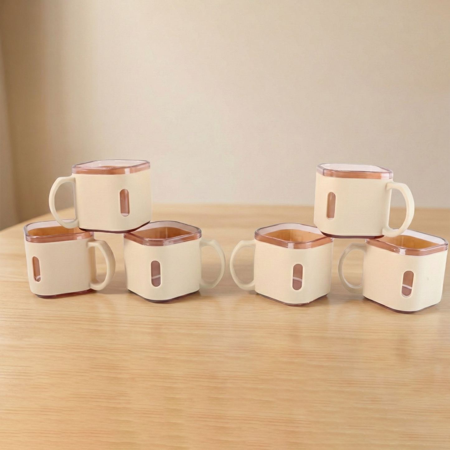 Set of 6 Square Tea Cups, 150ml Each, Lightweight & Unbreakable - Great Price - Image 6
