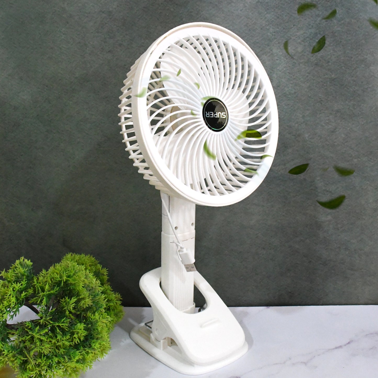 Multifunctional Usb Desk Fan Clipped Fan (1 Pc With Brown Box) - Happy Price - Image 2